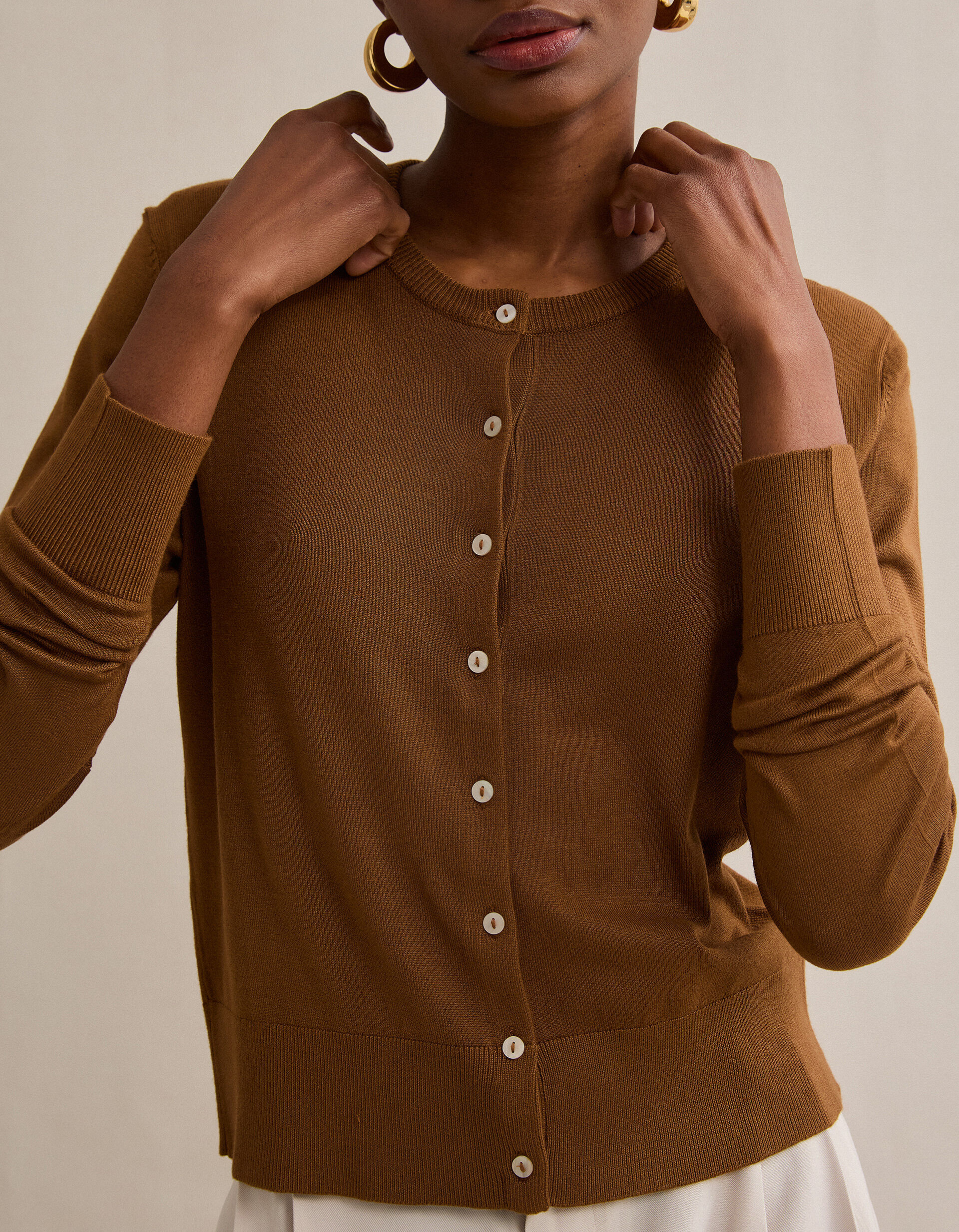 Comprar Online Casaco de Malha, Mulher, Bege