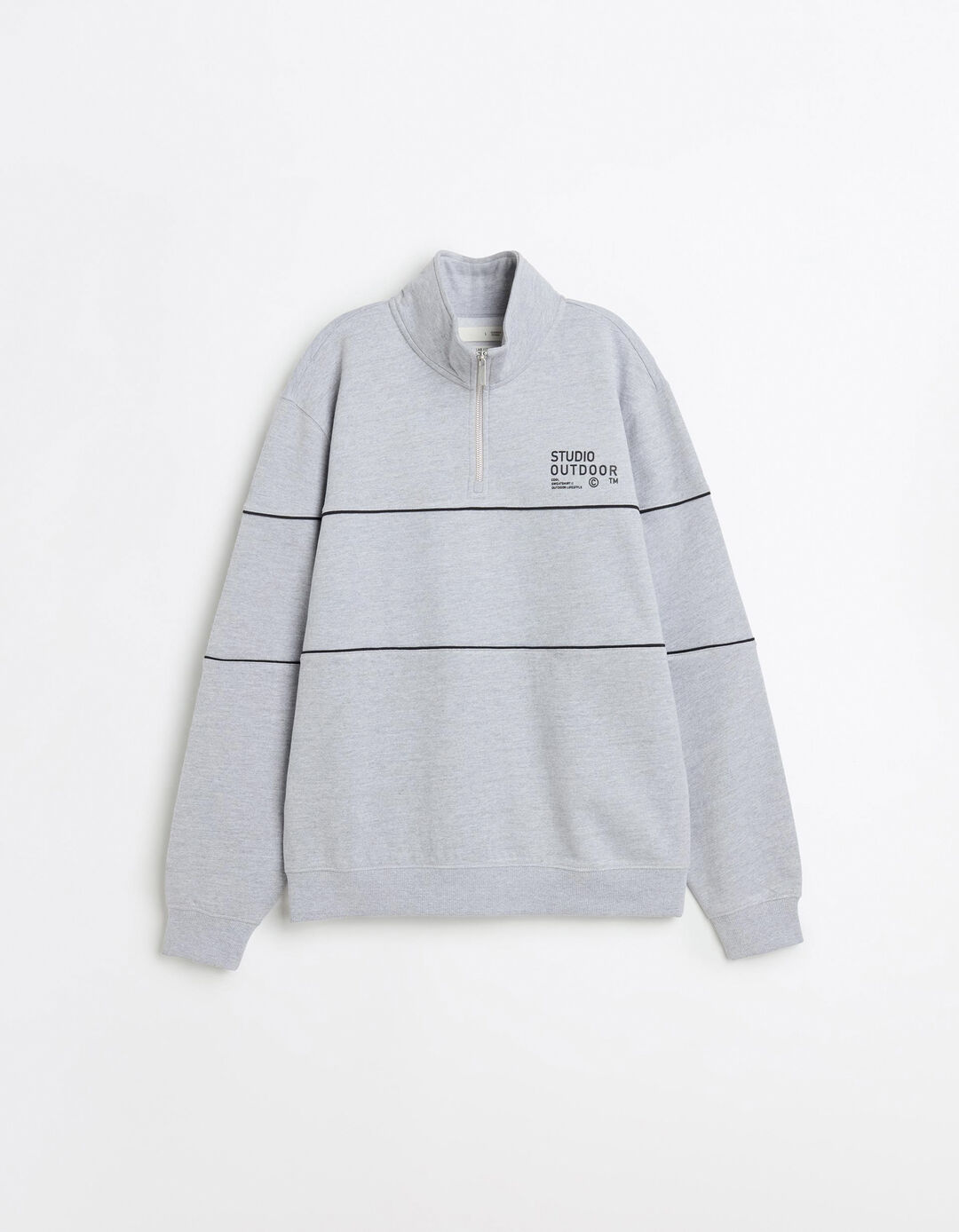 Sweatshirt com Fecho, Homem, Cinzento Claro