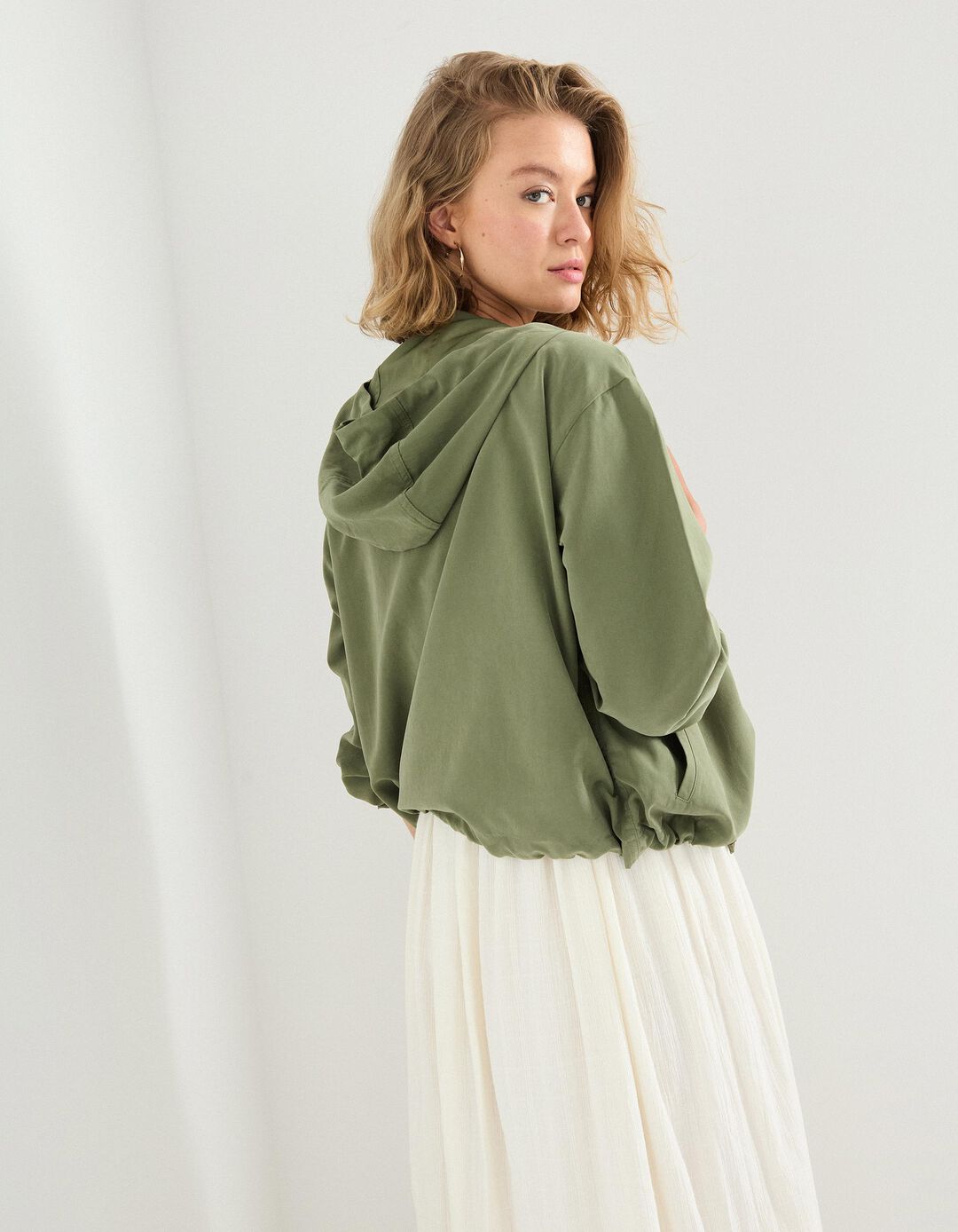 Parka com Capuz, Mulher, Verde