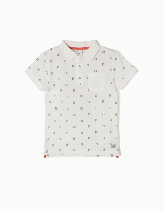 White Short-Sleeved Polo-Shirt, Japan