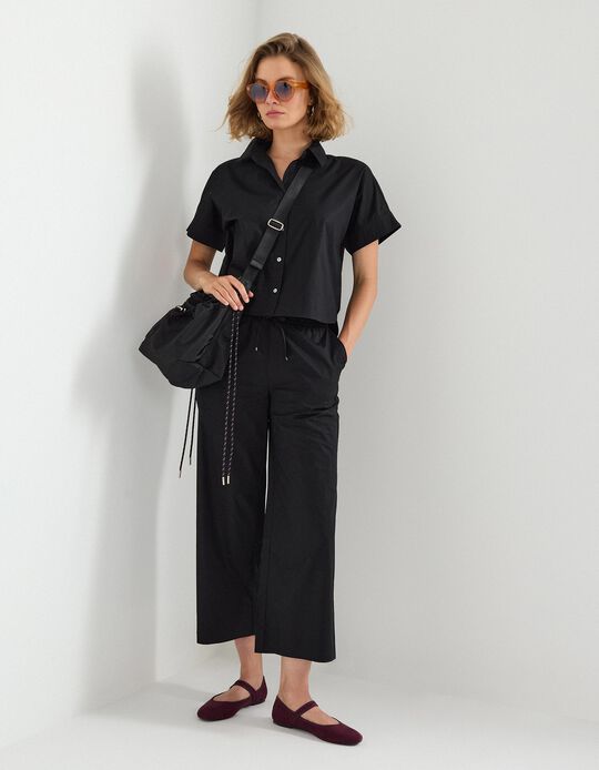 Comprar Online Calças Cropped, Mulher, Preto