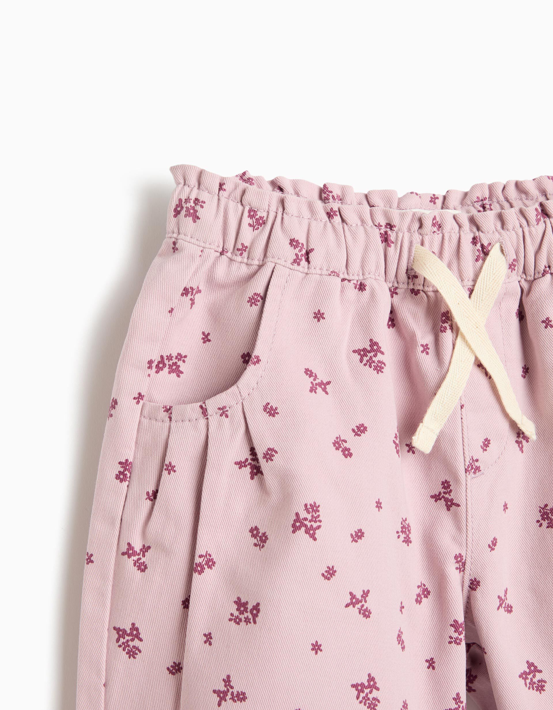 Comprar Online Cal&ccedil;as Paperbag Estampadas, Menina, Rosa Claro