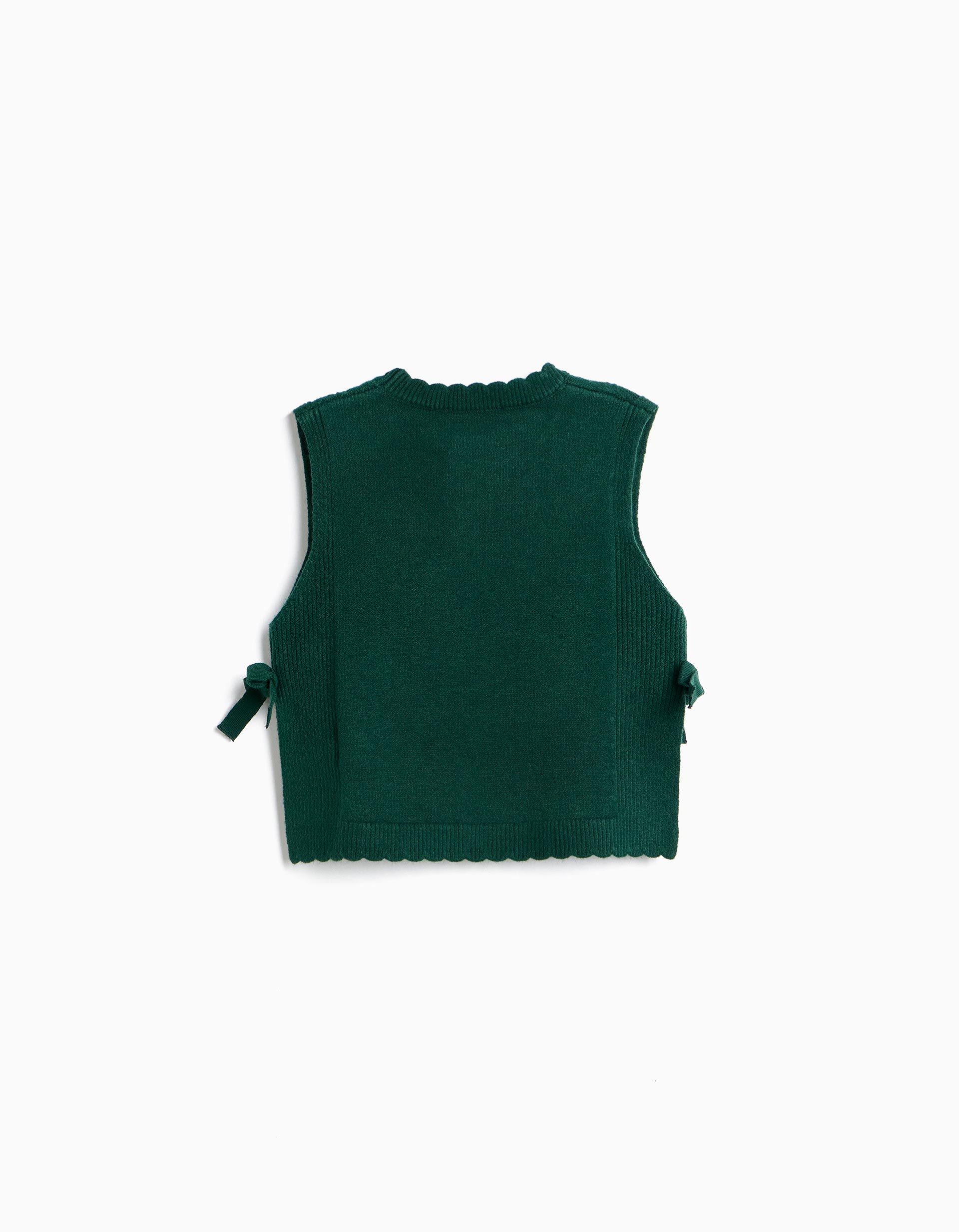 Comprar Online Colete De Malha, Menina, Verde Escuro