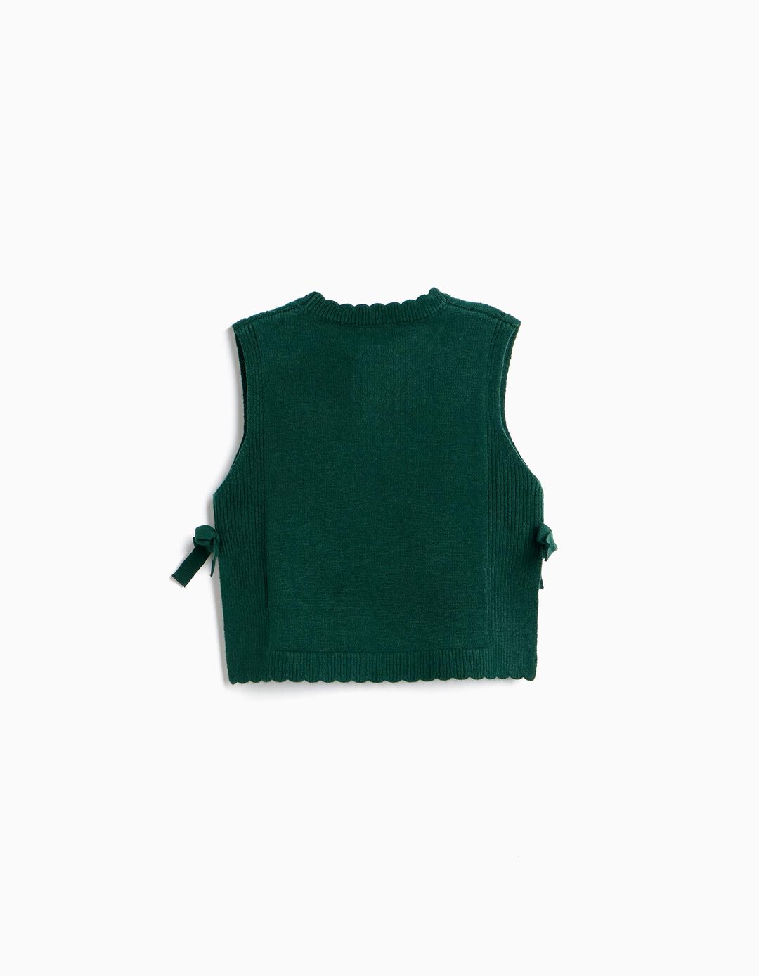 Colete De Malha, Menina, Verde Escuro