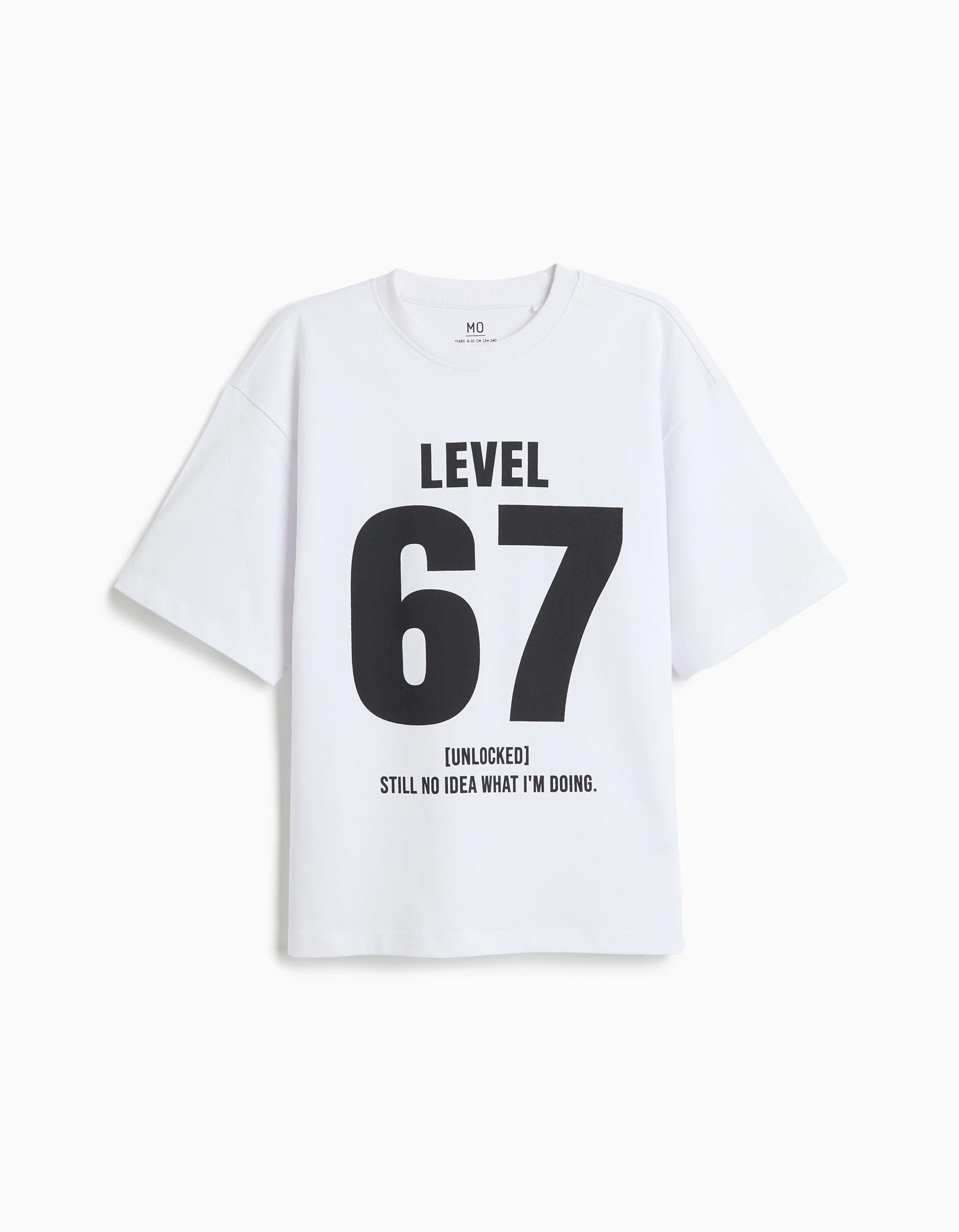 Comprar Online T-shirt Estampada 'Loose Fit', Menino, Branco