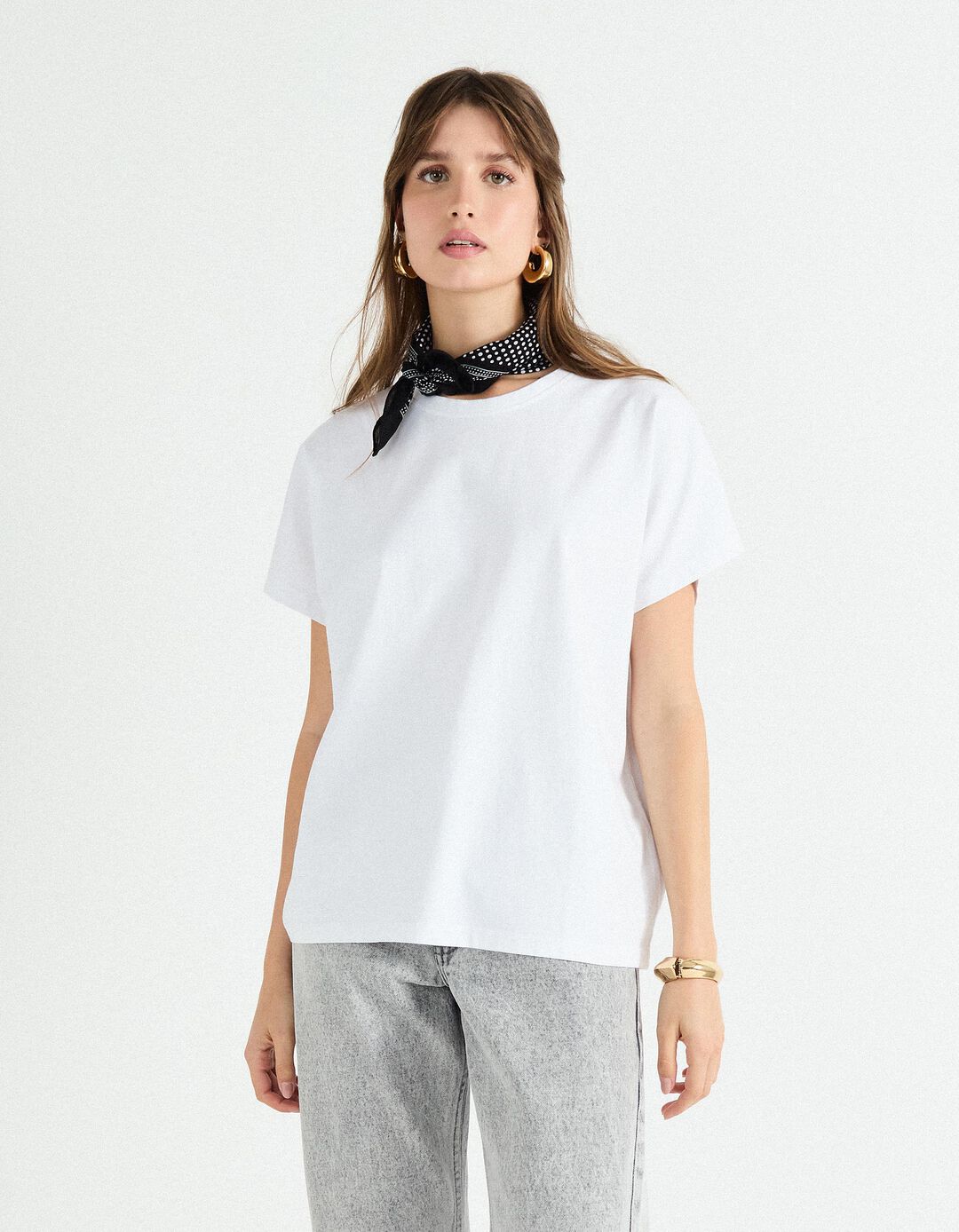 T-shirt, Mulher, Branco