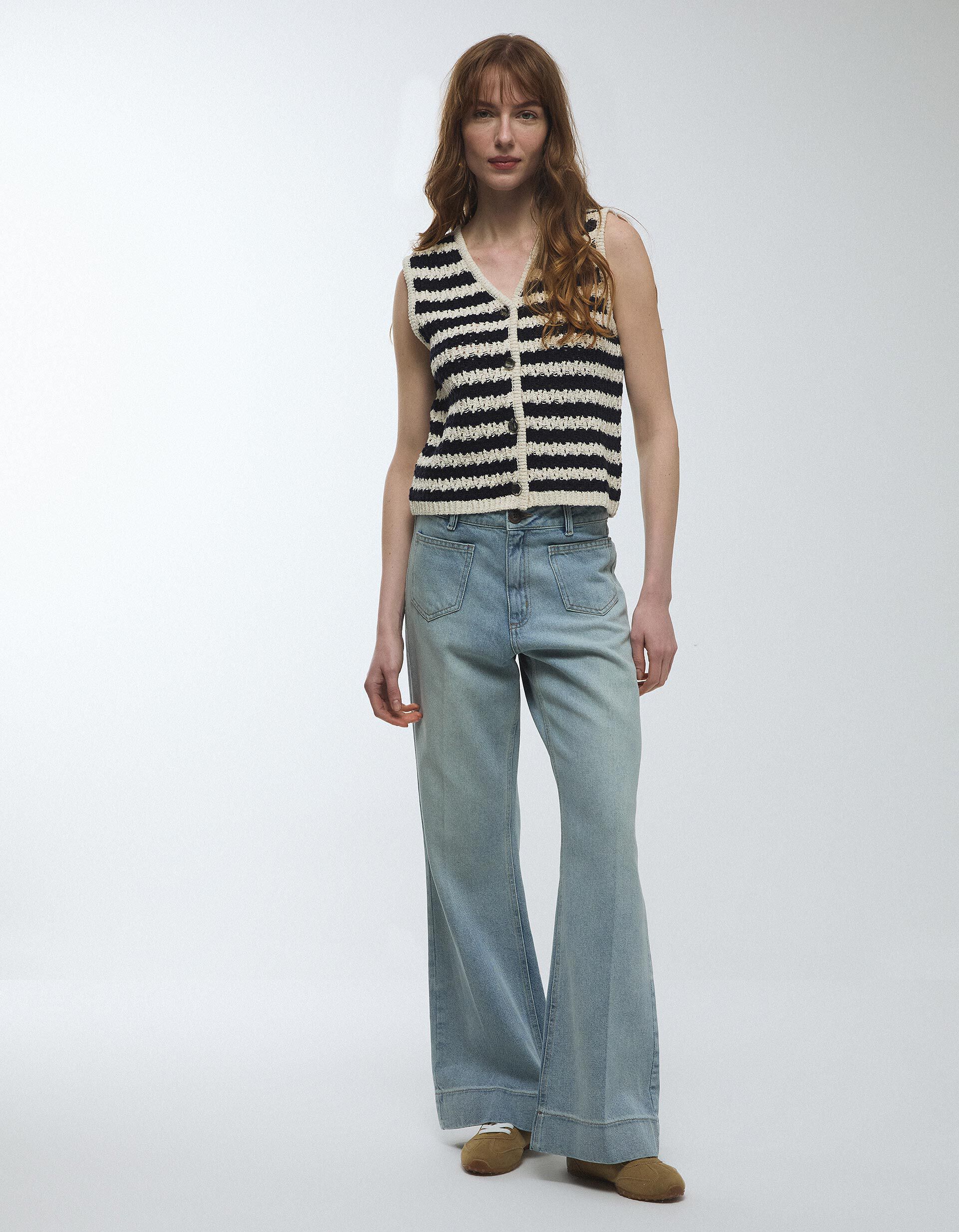 Comprar Online Colete de Malha, Mulher, Azul Escuro