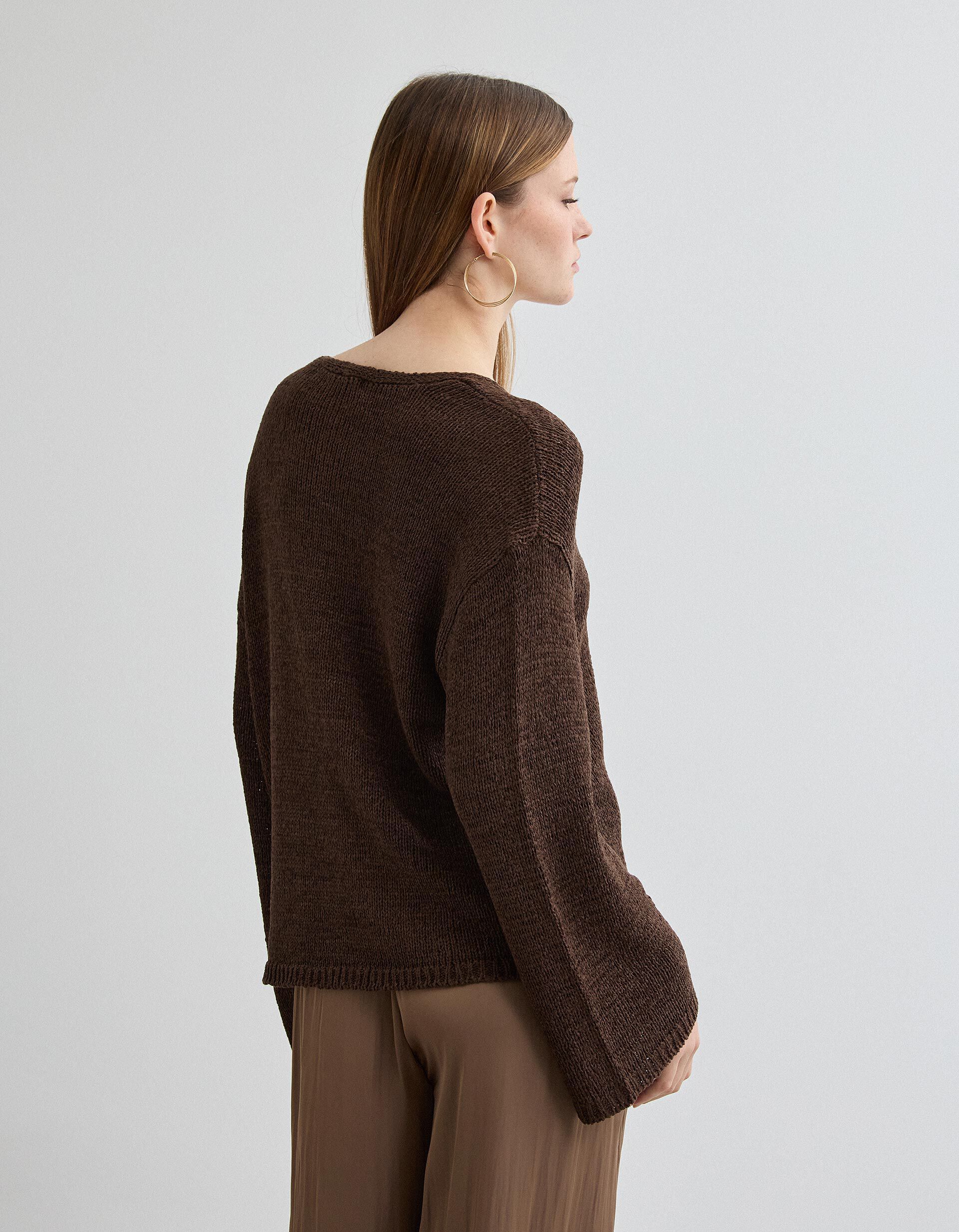 Comprar Online Camisola de Malha, Mulher, Castanho Escuro