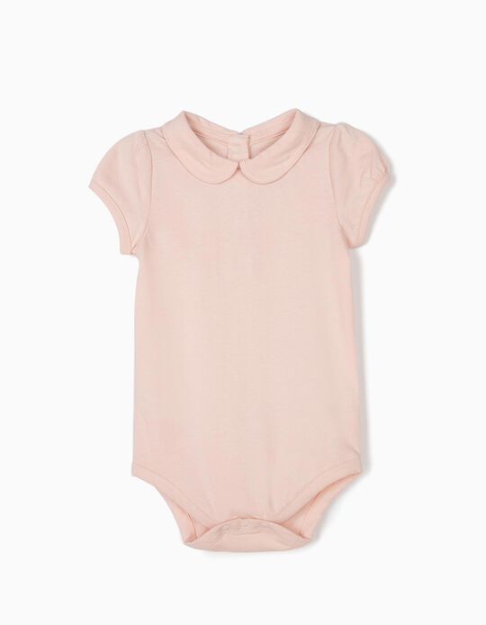 Body para Rec&eacute;m-Nascida, Rosa Claro