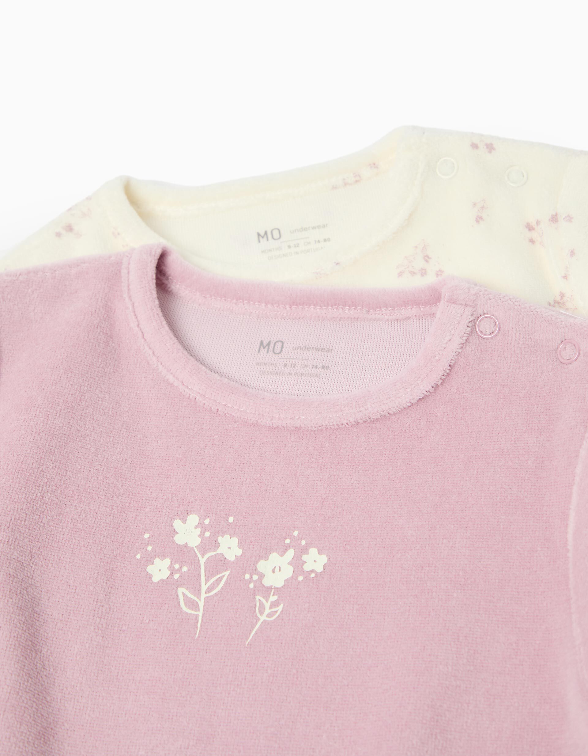 Comprar Online Pack 2 Babygrows Veludo, Rec&eacute;m-Nascido, Lil&aacute;s Claro