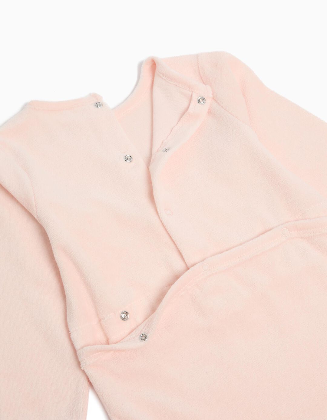 Babygrow Aveludado, Bebé Menina, Rosa Claro
