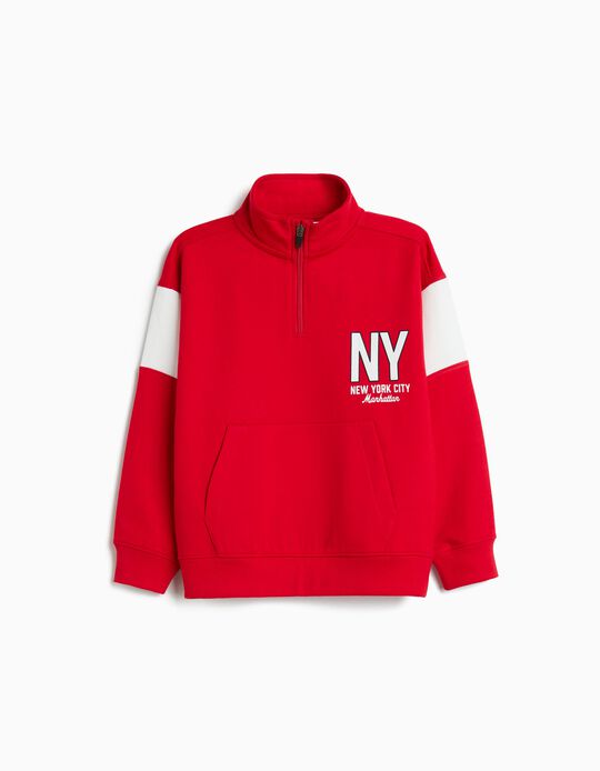 Comprar Online Sweatshirt com Fecho, Menino, Vermelho
