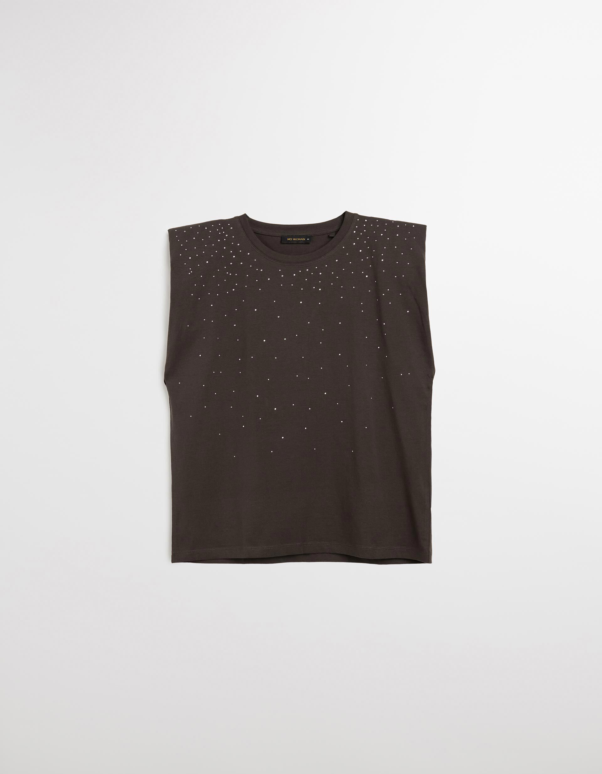 Comprar Online T-shirt sem Mangas, Mulher, Cinzento Escuro 