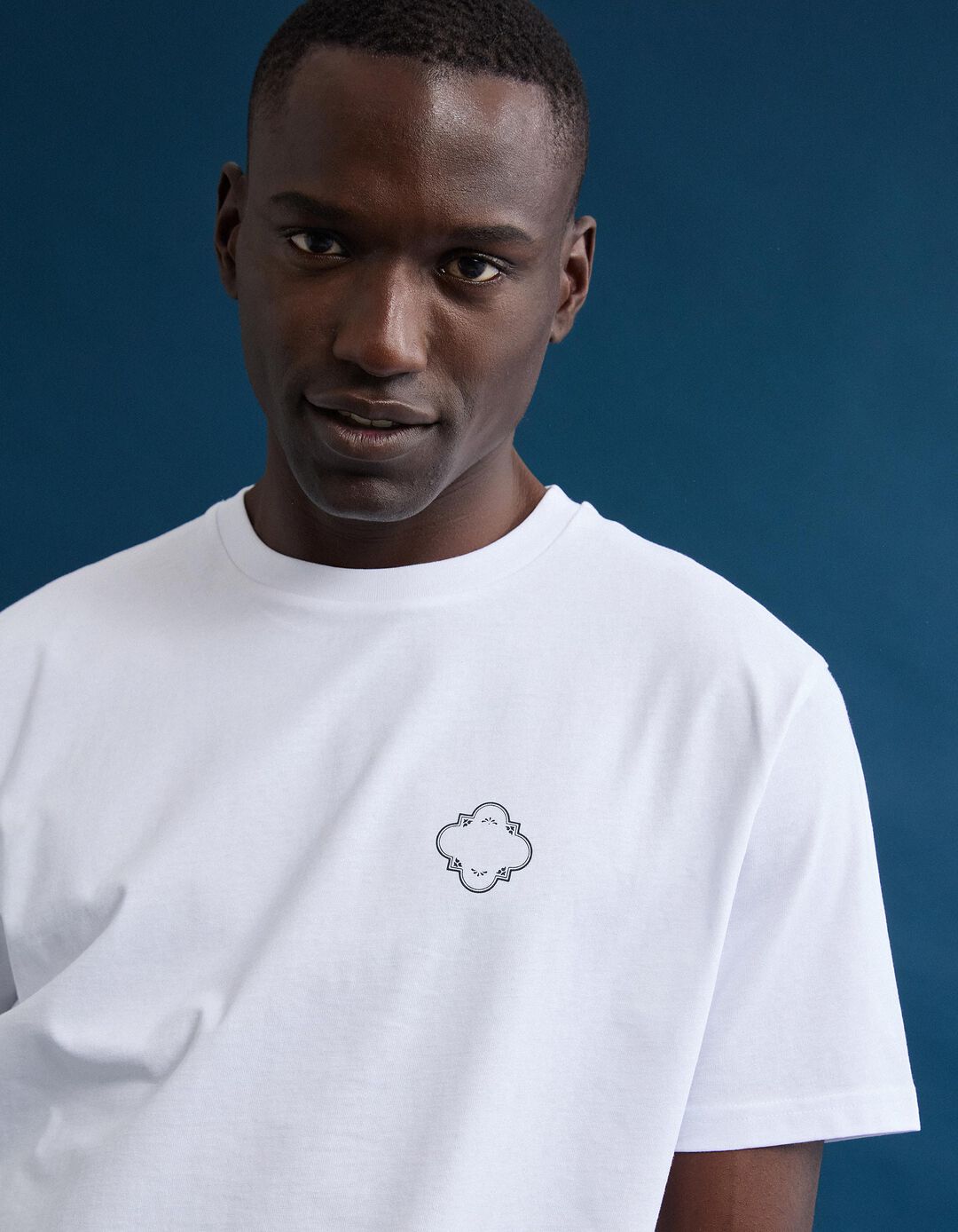 T-shirt Jersey Estampada, Homem, Branco