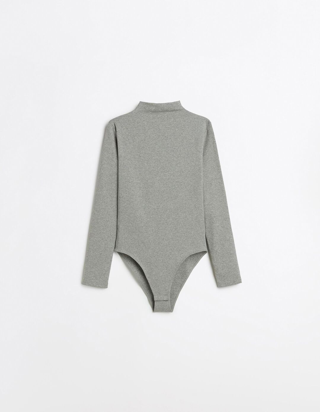 Body de Manga Comprida, Mulher, Cinzento