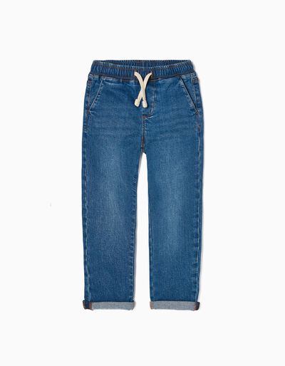 Sporty Cotton Jeans for Boys 'Slim Fit', Blue