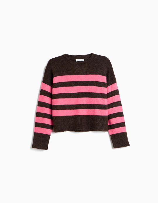 Comprar Online Camisola De Malha, Menina, Castanho Escuro