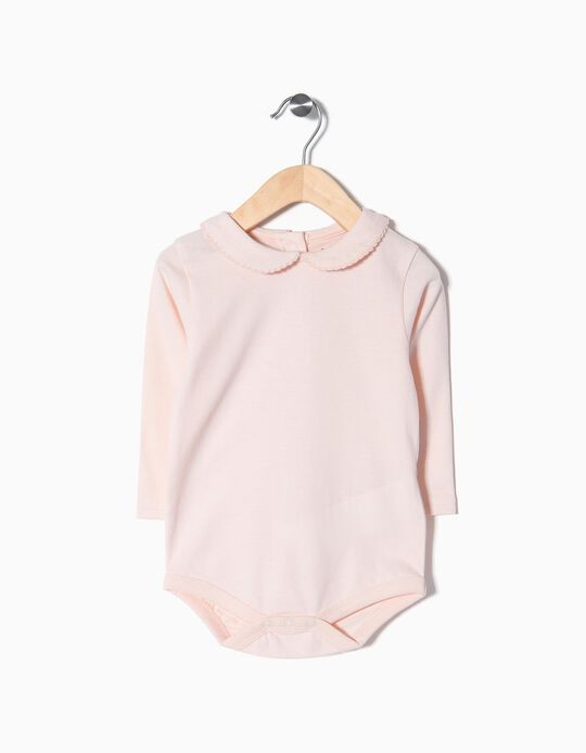 Long-Sleeved Bodysuit, Pink