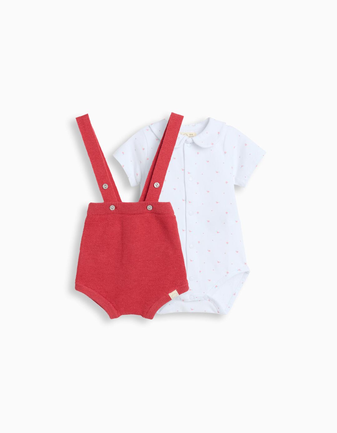 Conjunto Body e Macac&atilde;o, Rec&eacute;m-Nascido, Vermelho