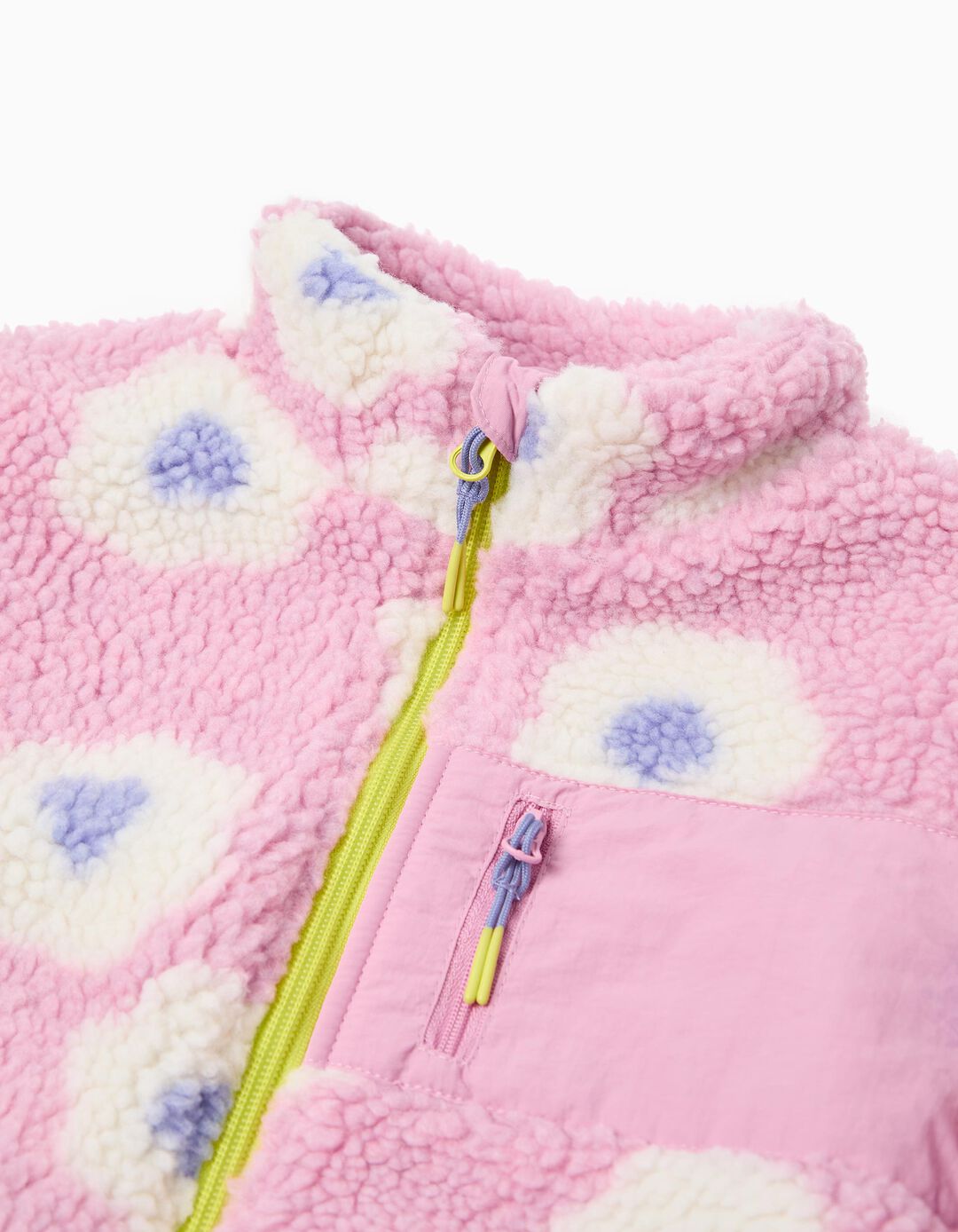 Casaco de Sherpa, Menina, Rosa Claro