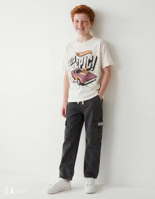 Comprar Online T-shirt 'Hot Wheels', Menino, Branco