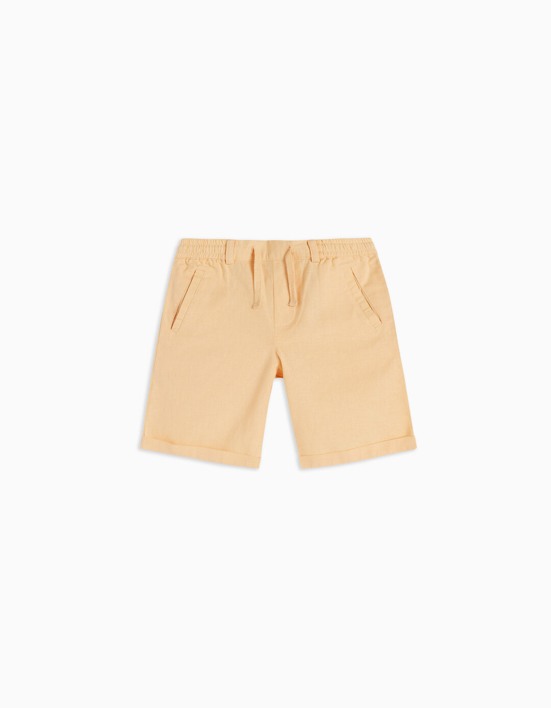 Linen Blend Shorts, Boys, Light Yellow