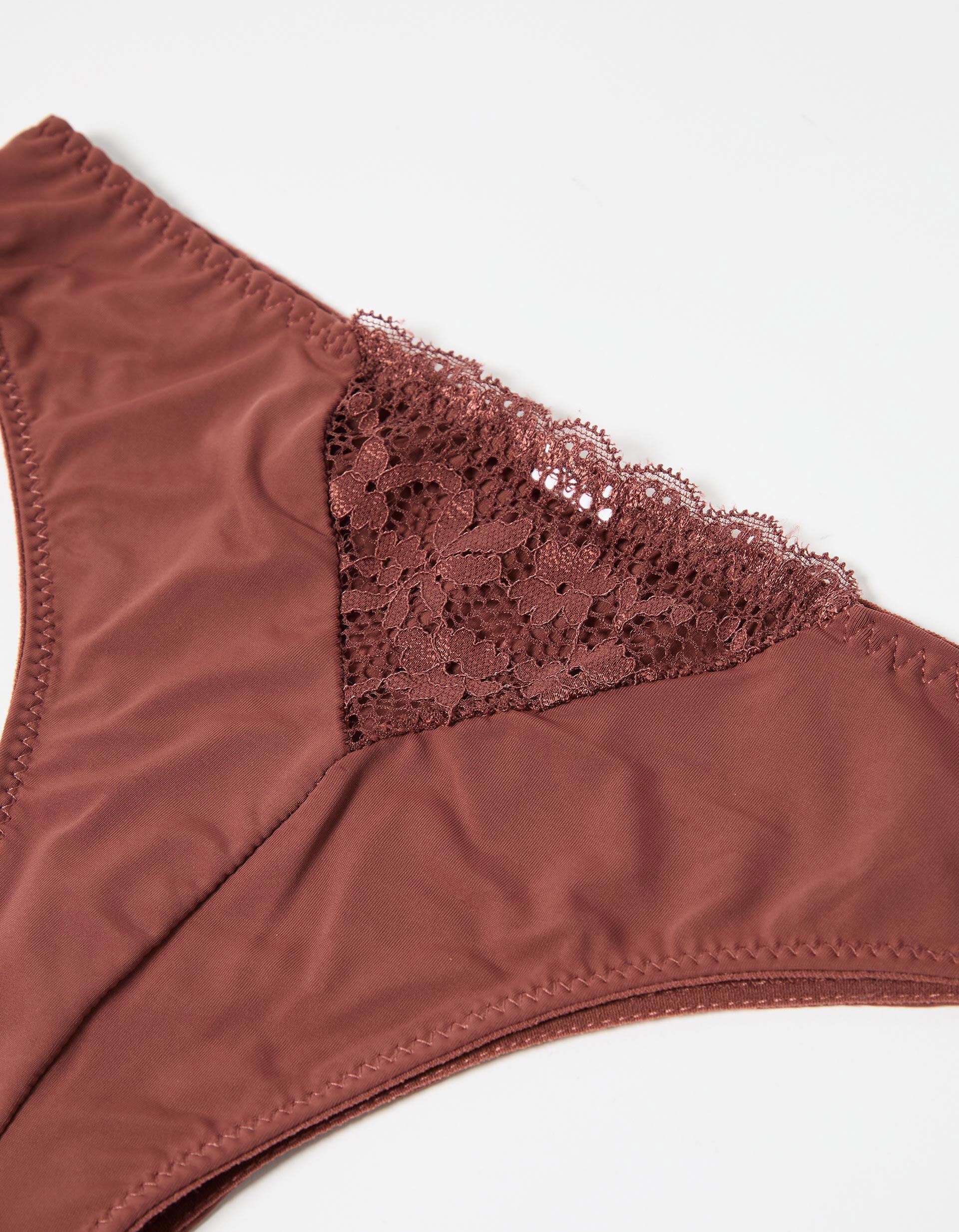 Comprar Online Cuecas Brasileiras com Renda, Mulher, Castanho