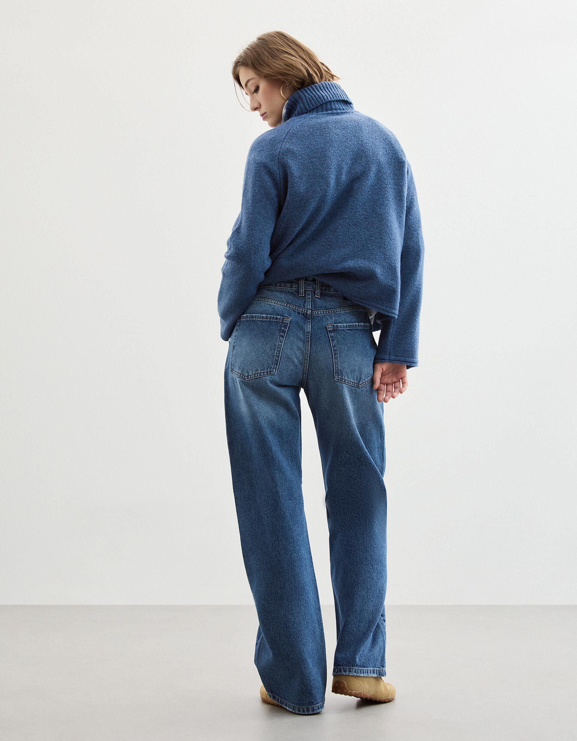 Comprar Online Cal&ccedil;as de Ganga Wide Leg, Mulher, Azul Escuro