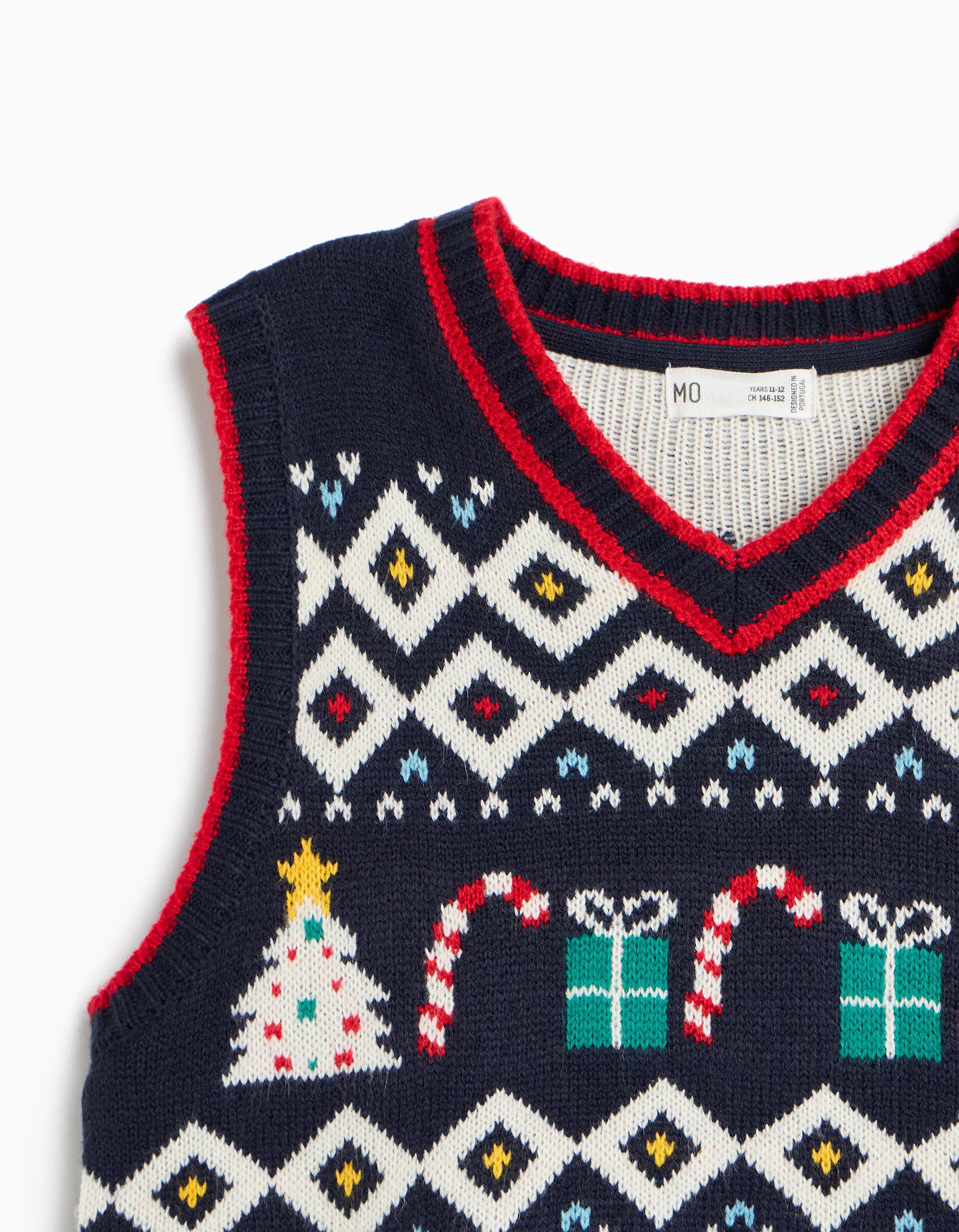 Comprar Online Colete De Natal, Menino, Azul Escuro