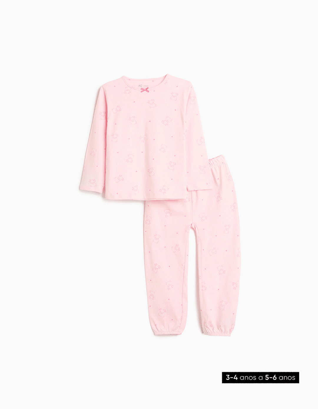 Pijama Jersey, Menina, Rosa Claro