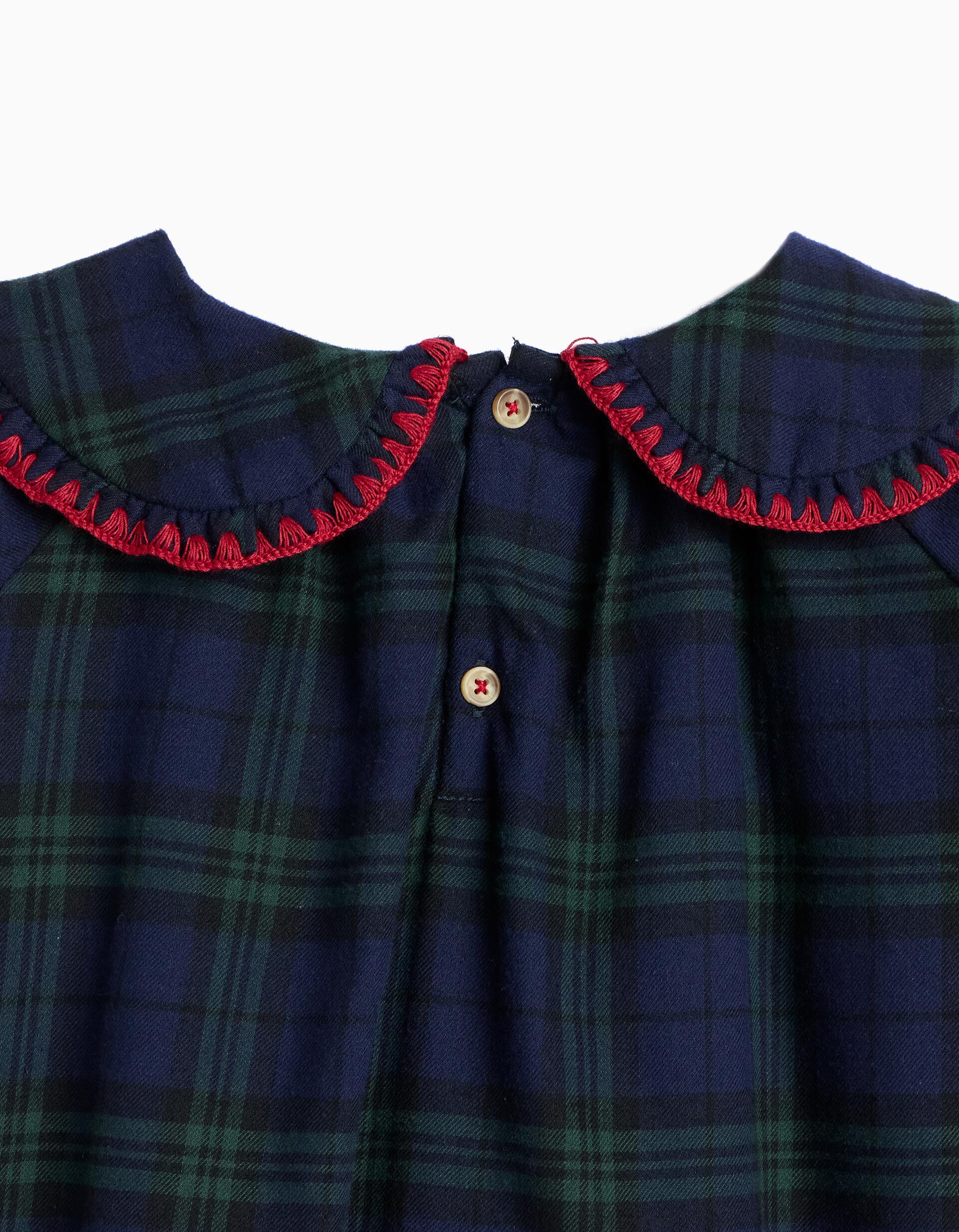Comprar Online Vestido Xadrez, Menina, Verde Escuro