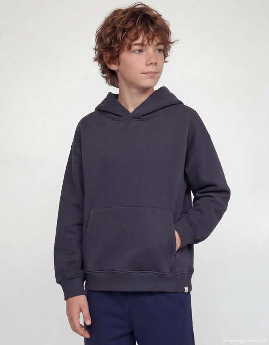 Comprar Online Sweatshirt com Capuz, Menino, Azul Escuro