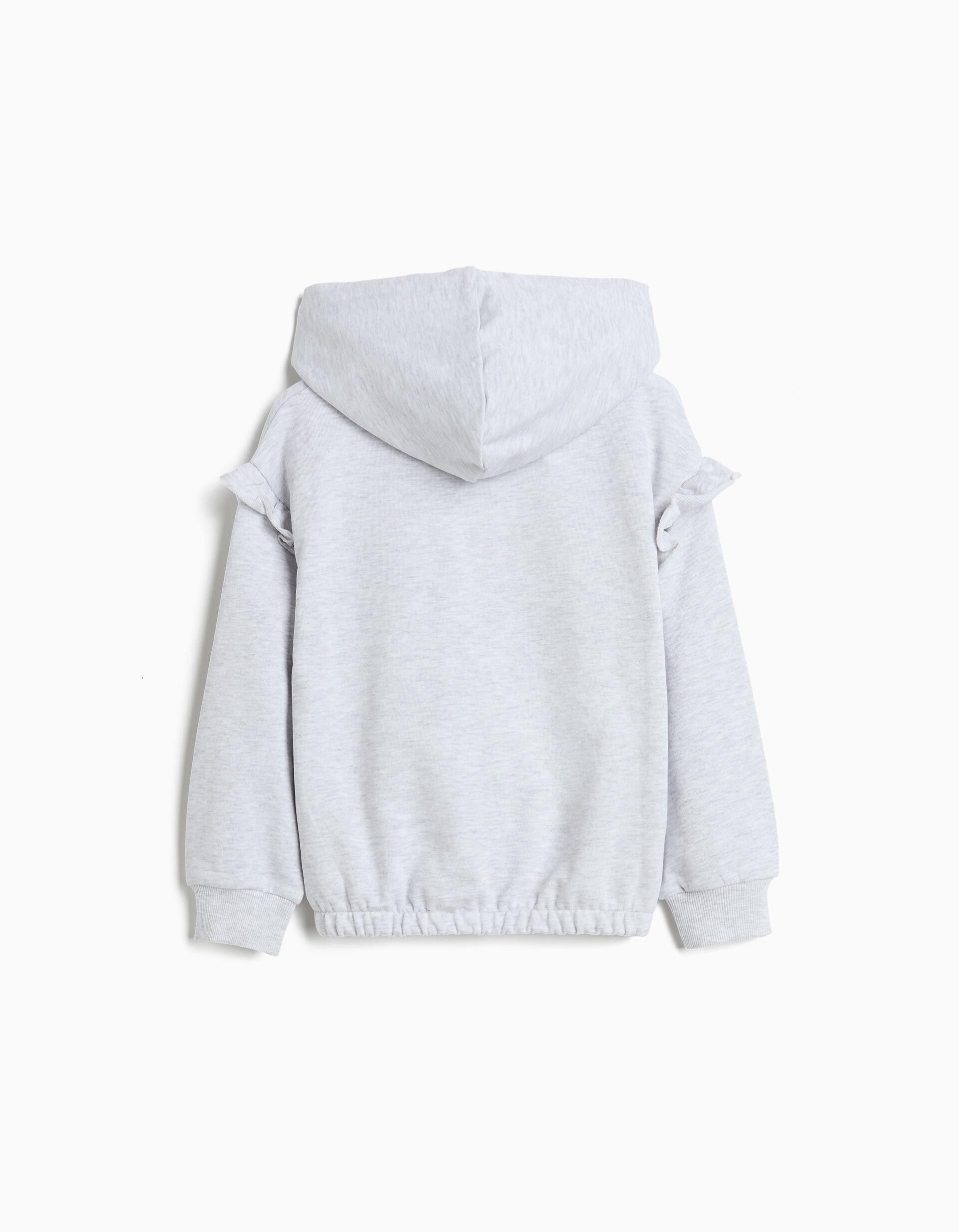 Comprar Online Casaco de Felpa com Capuz, Menina, Cinzento Claro