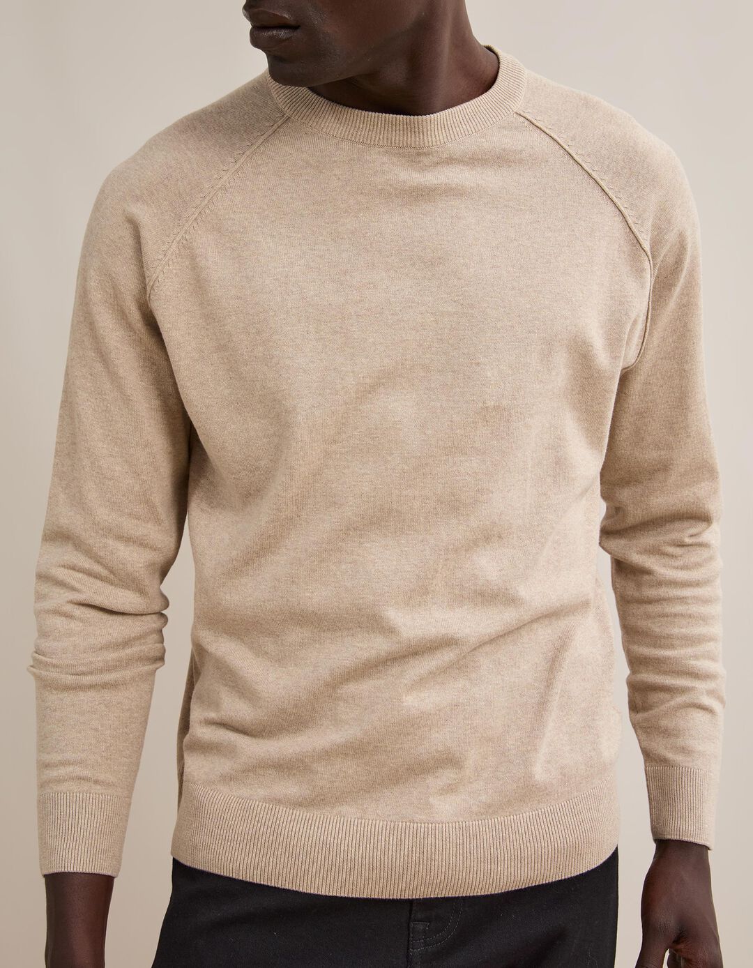 Camisola De Malha, Homem, Bege Claro