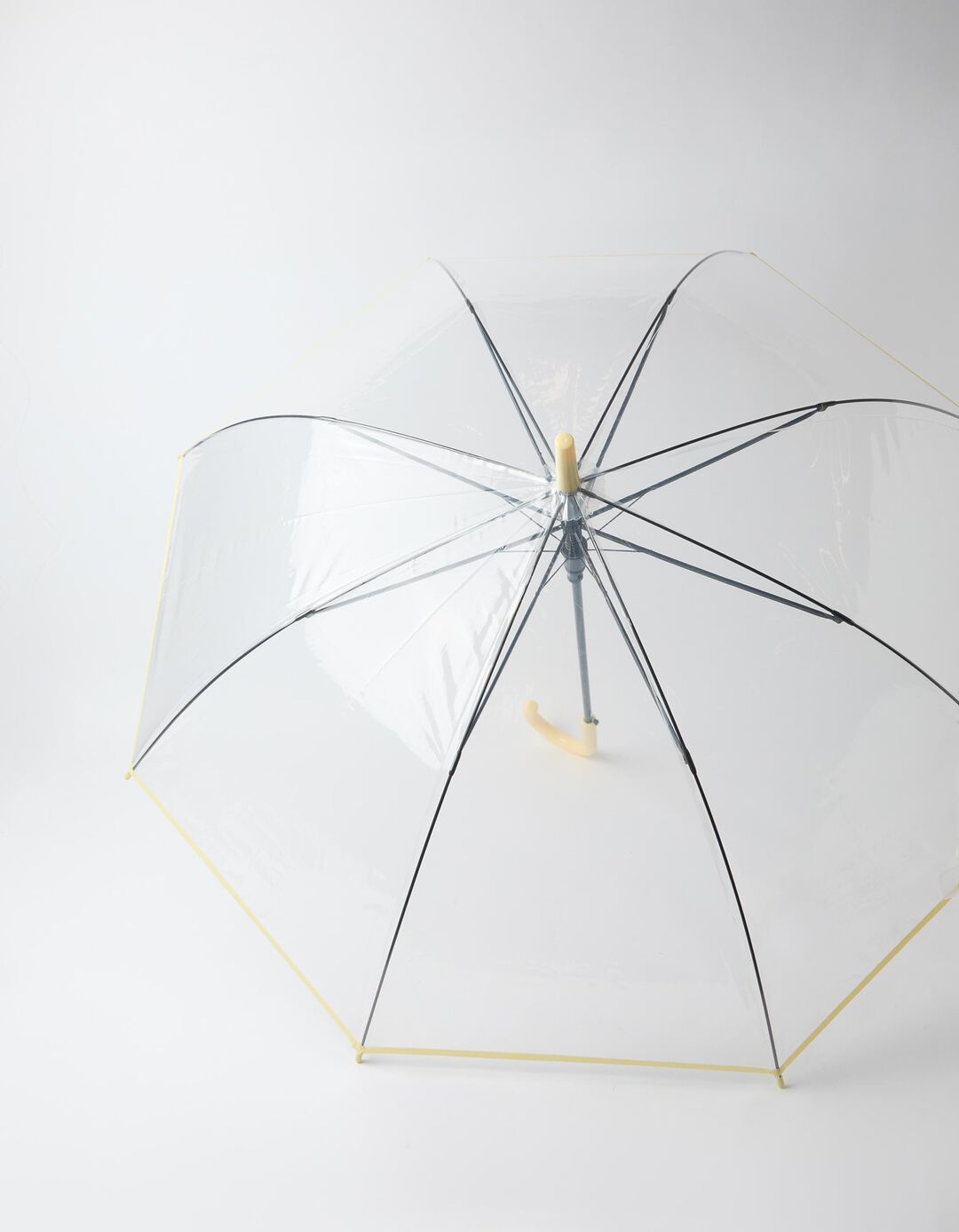Guarda-Chuva Transparente, Mulher, Amarelo