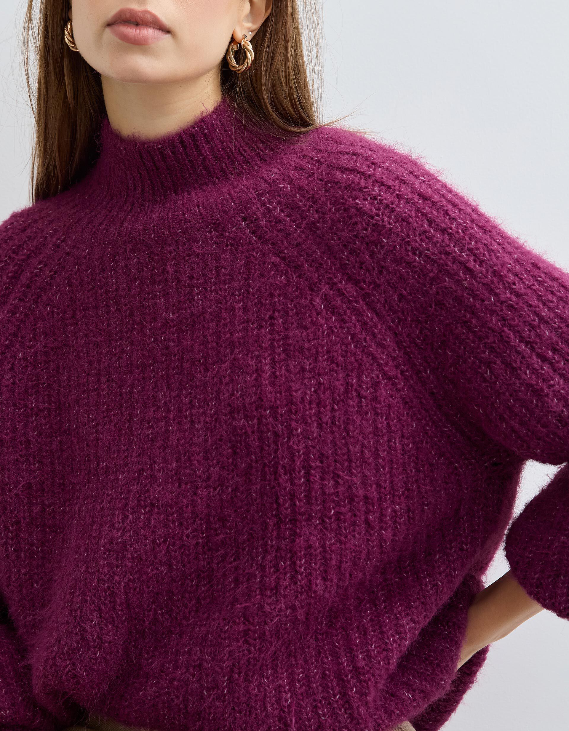 Comprar Online Camisola com L&atilde;, Mulher, Rosa Escuro