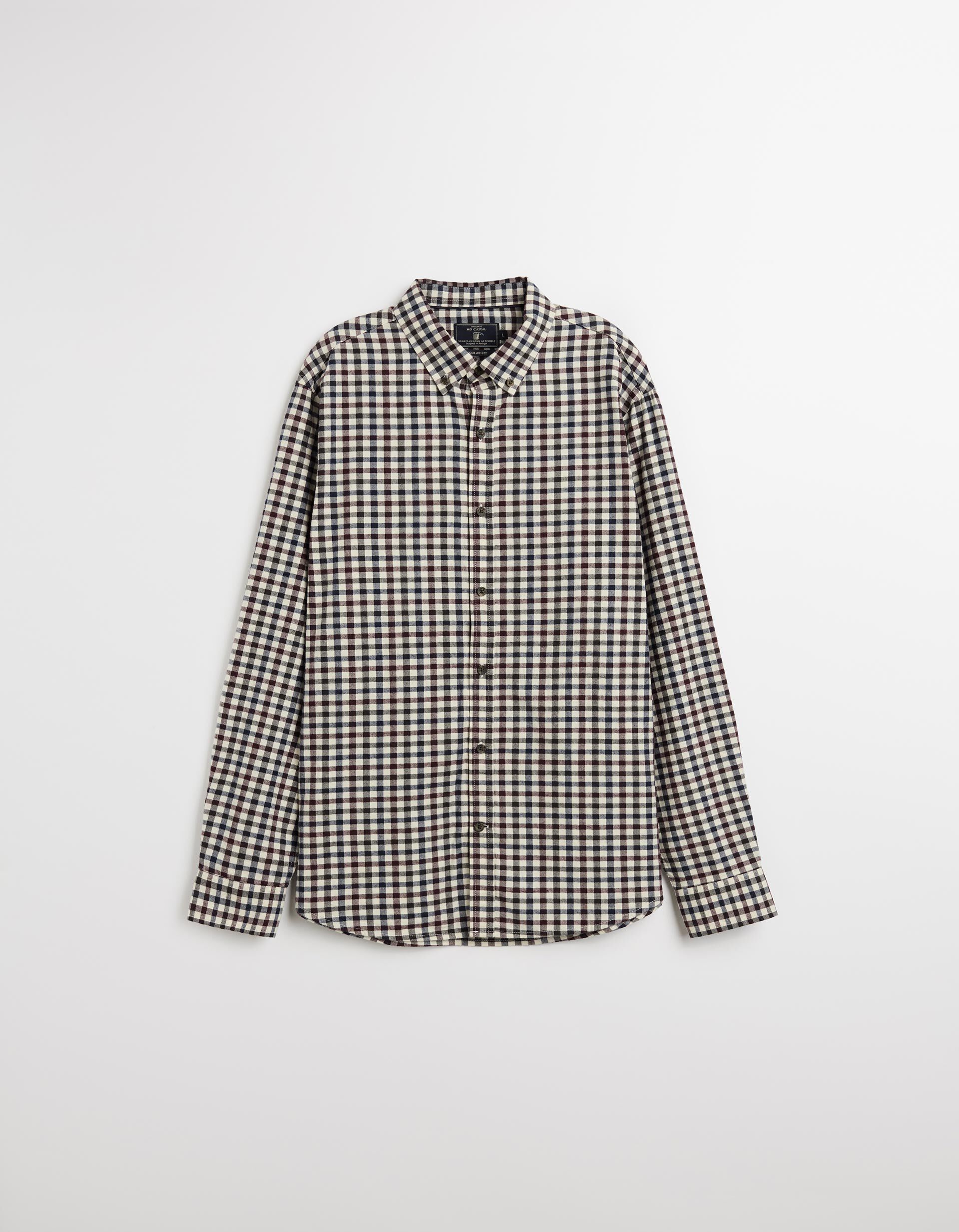 Comprar Online Camisa de Xadrez, Homem, Azul Escuro