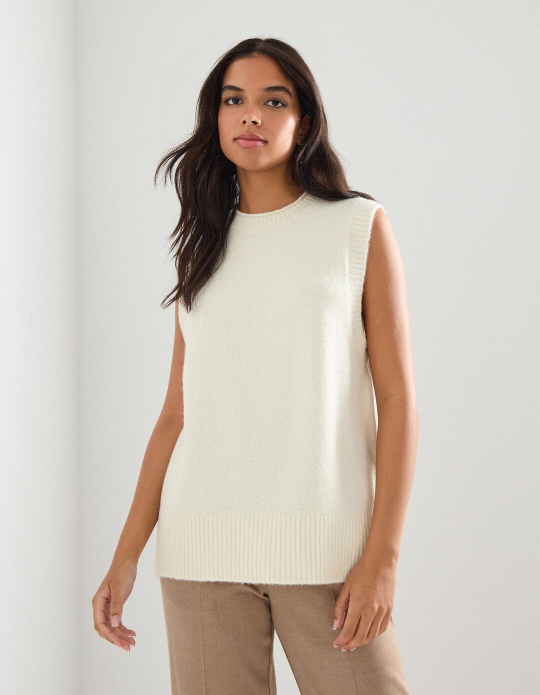Colete de Malha, Mulher, Branco