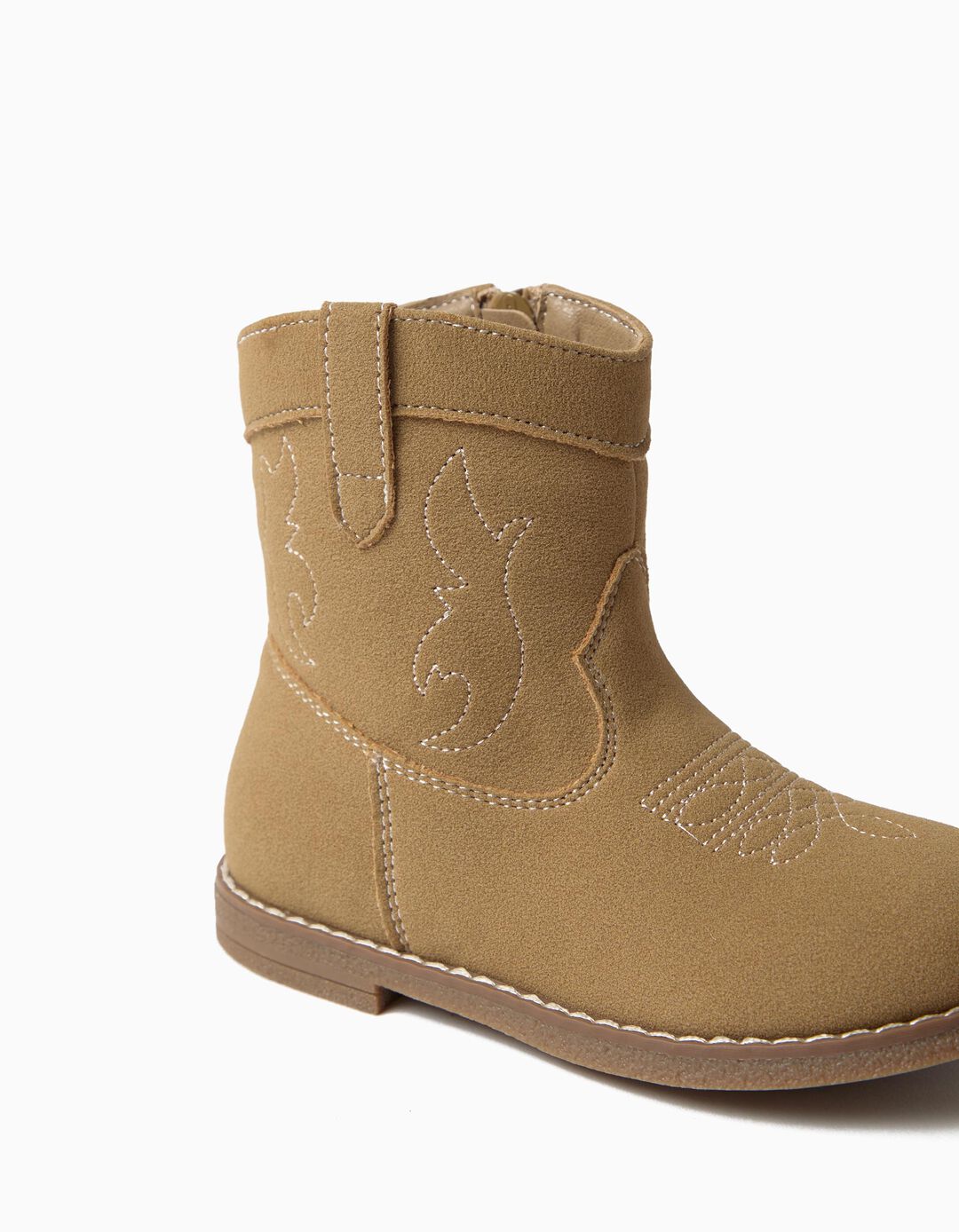 Botas Cowboy Bordadas, Menina, Bege