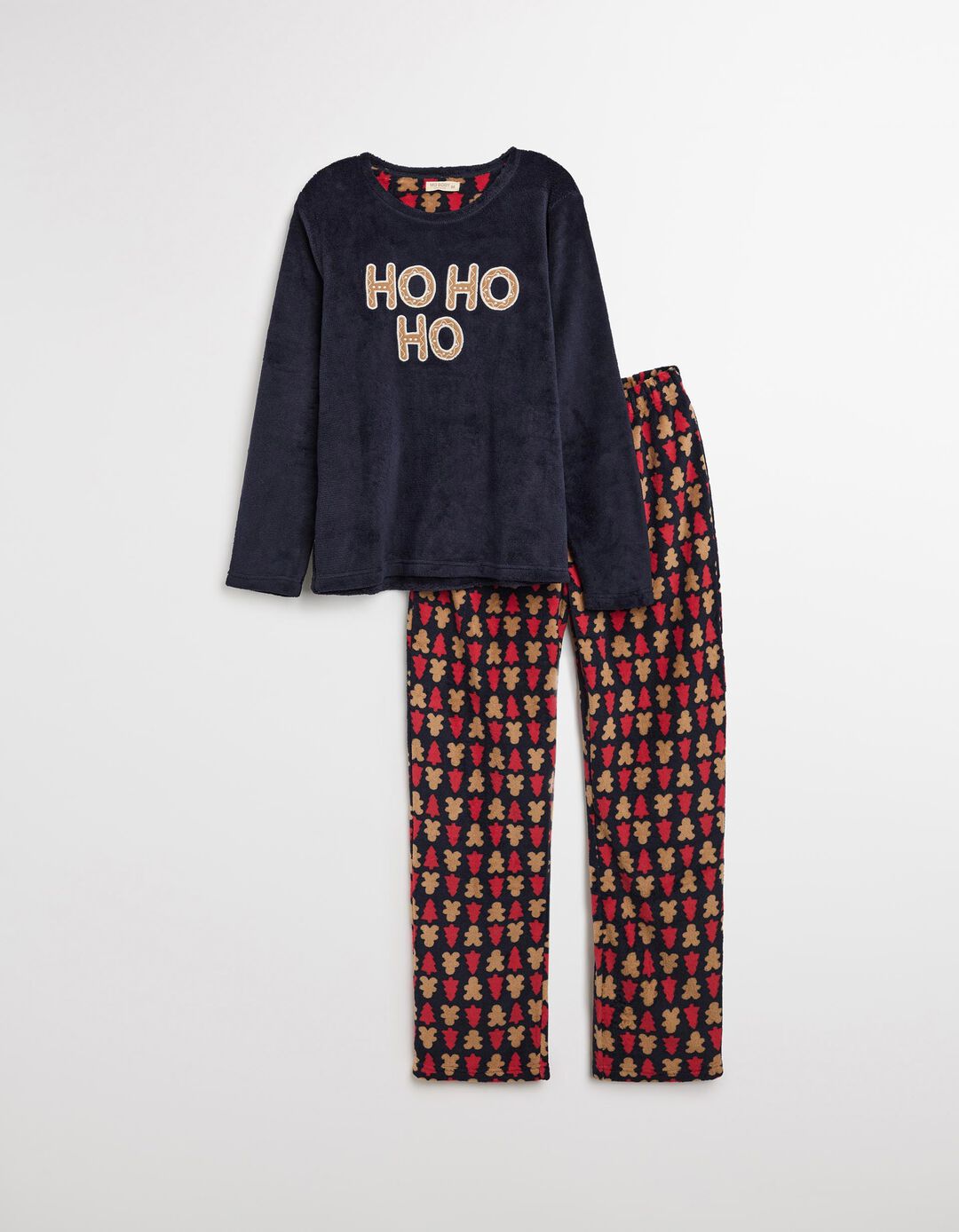 Pijama Polar de Natal, Mulher, Azul Escuro