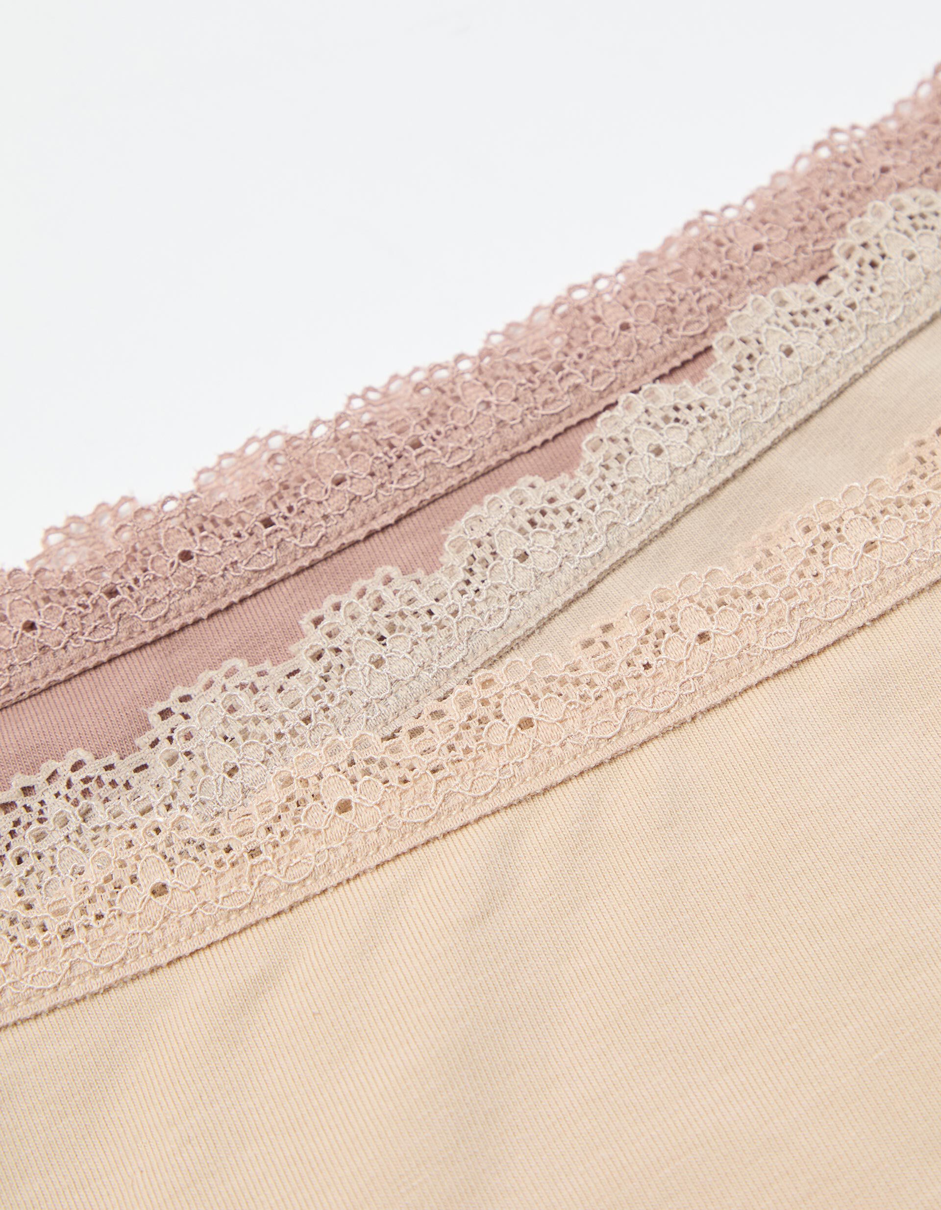 Comprar Online Pack 3 Cuecas Brasileiras, Mulher, Bege Claro 