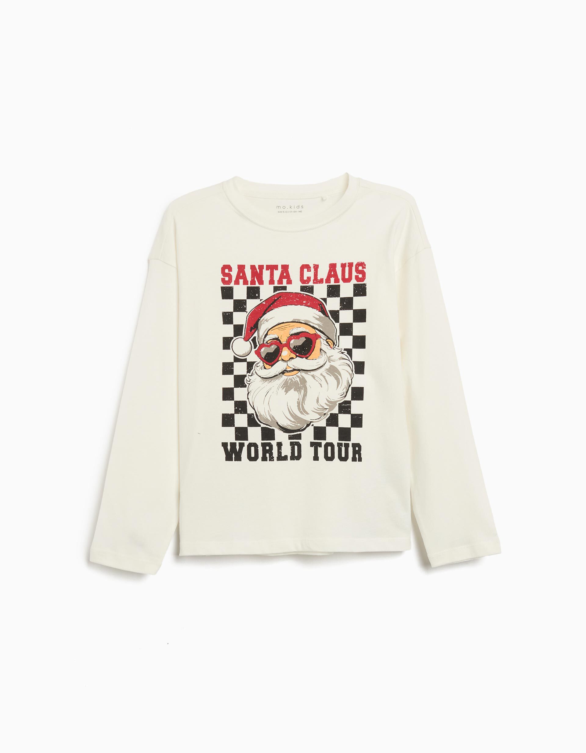 Comprar Online T-shirt de Manga Comprida de Natal, Menino, Bege 