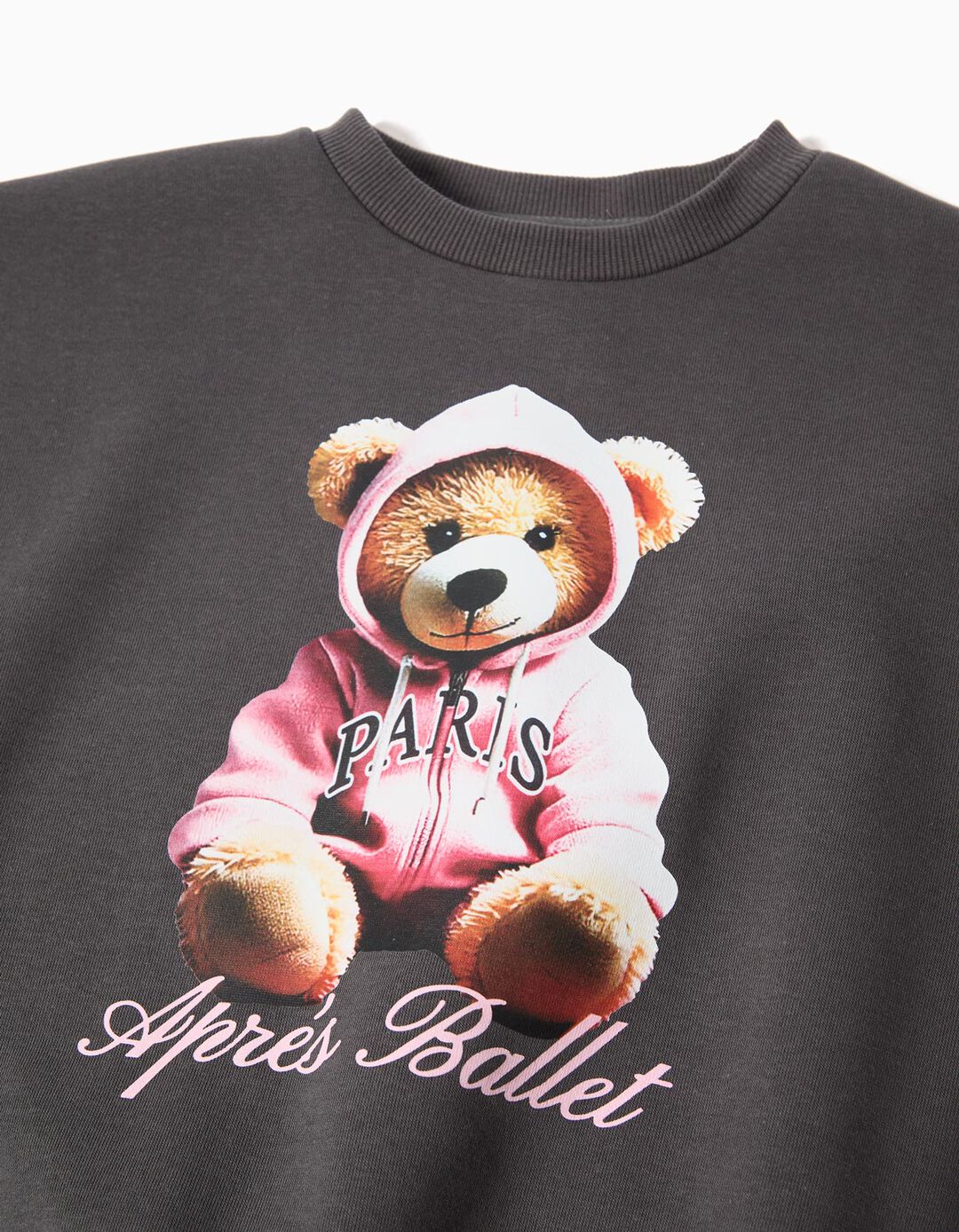 Sweatshirt de Felpa, Menina, Cinzento Escuro