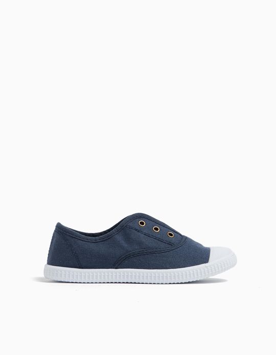 Comprar Online Lace-up Canvas Sneakers, Boy, Dark Blue