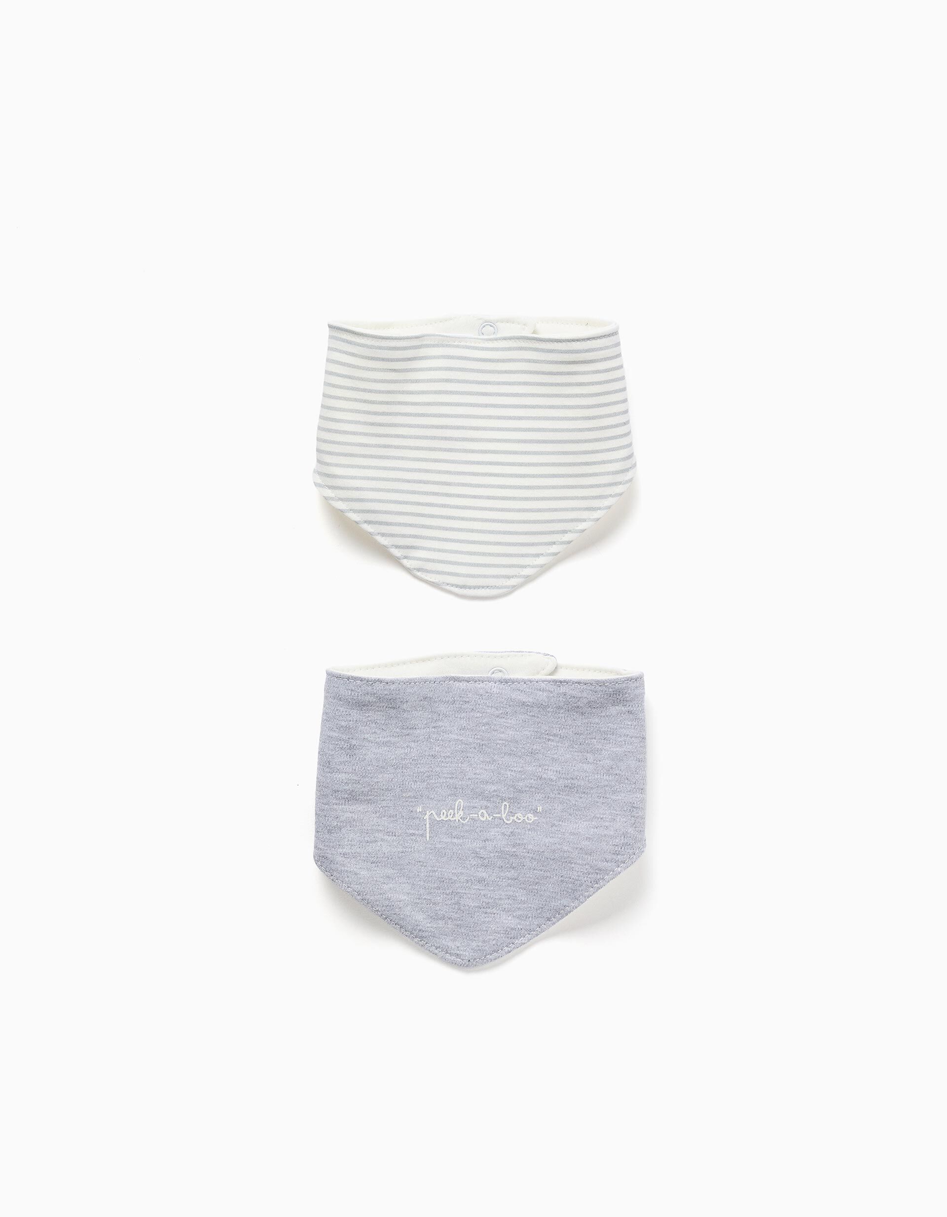 Comprar Online Pack De 2 Bandanas Para Rec&eacute;m-Nascido e Beb&eacute; ZY Baby, Branco/Cinza