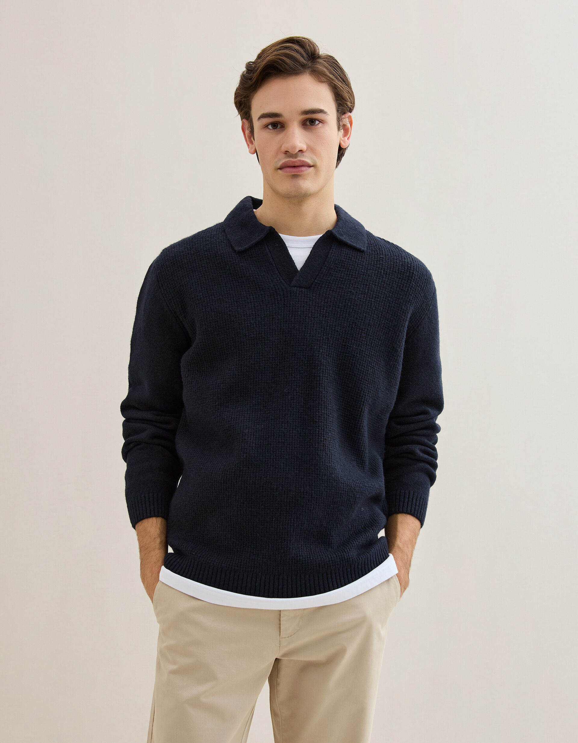 Comprar Online Polo de Malha, Homem, Azul Escuro