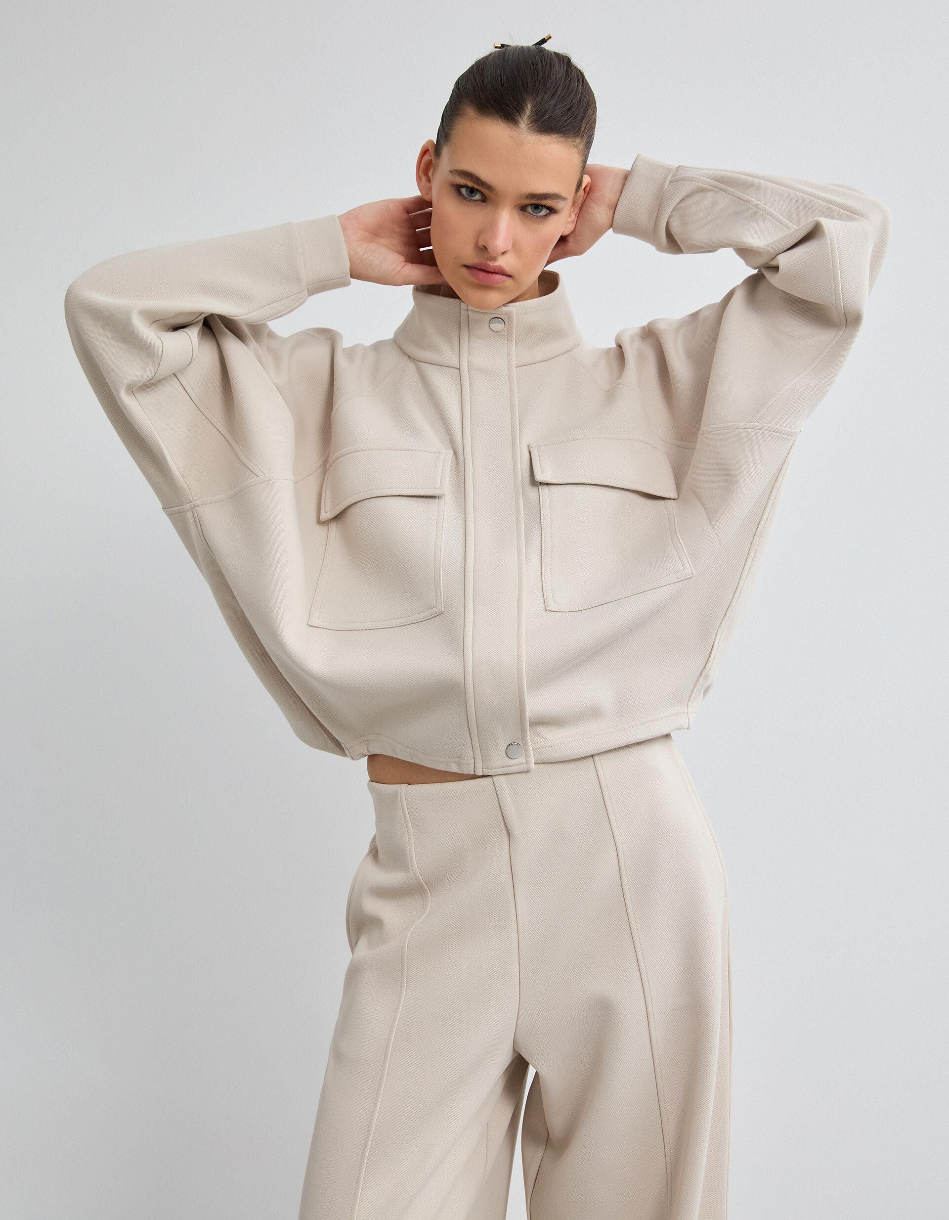 Comprar Online Casaco Piquet, Mulher, Bege