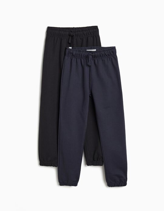 Comprar Online Pack 2 Joggers de Felpa, Menino, Preto