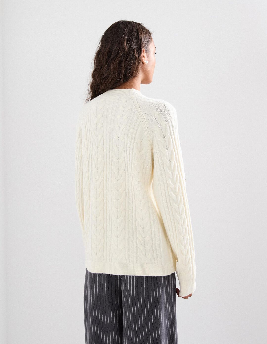 Camisola de Malha, Mulher, Bege Claro