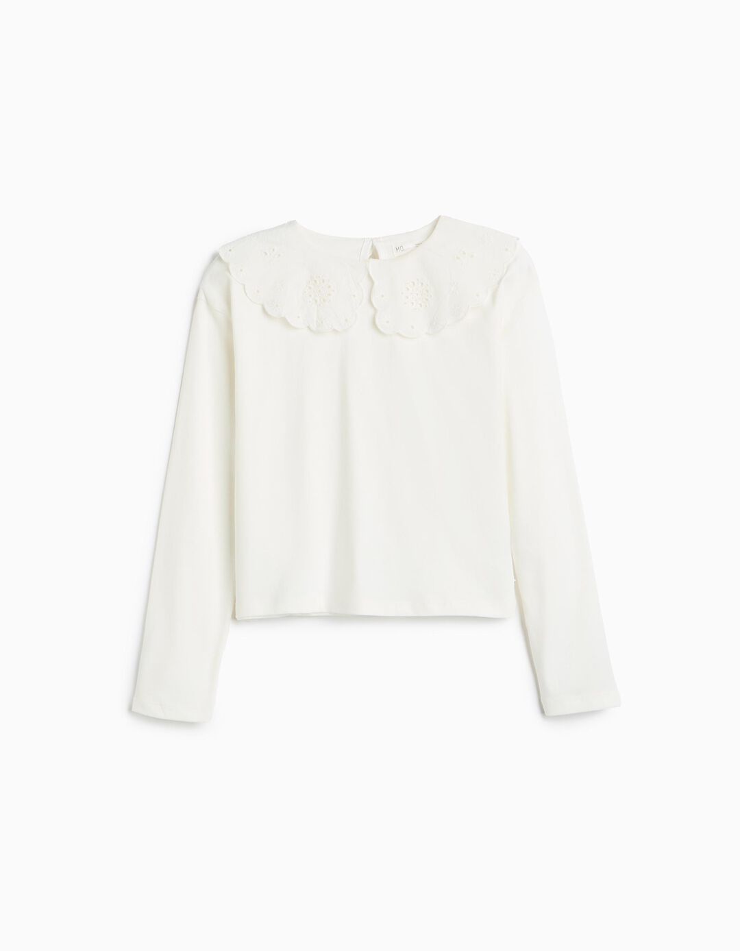 Camisola Boxy Fit, Menina, Branco